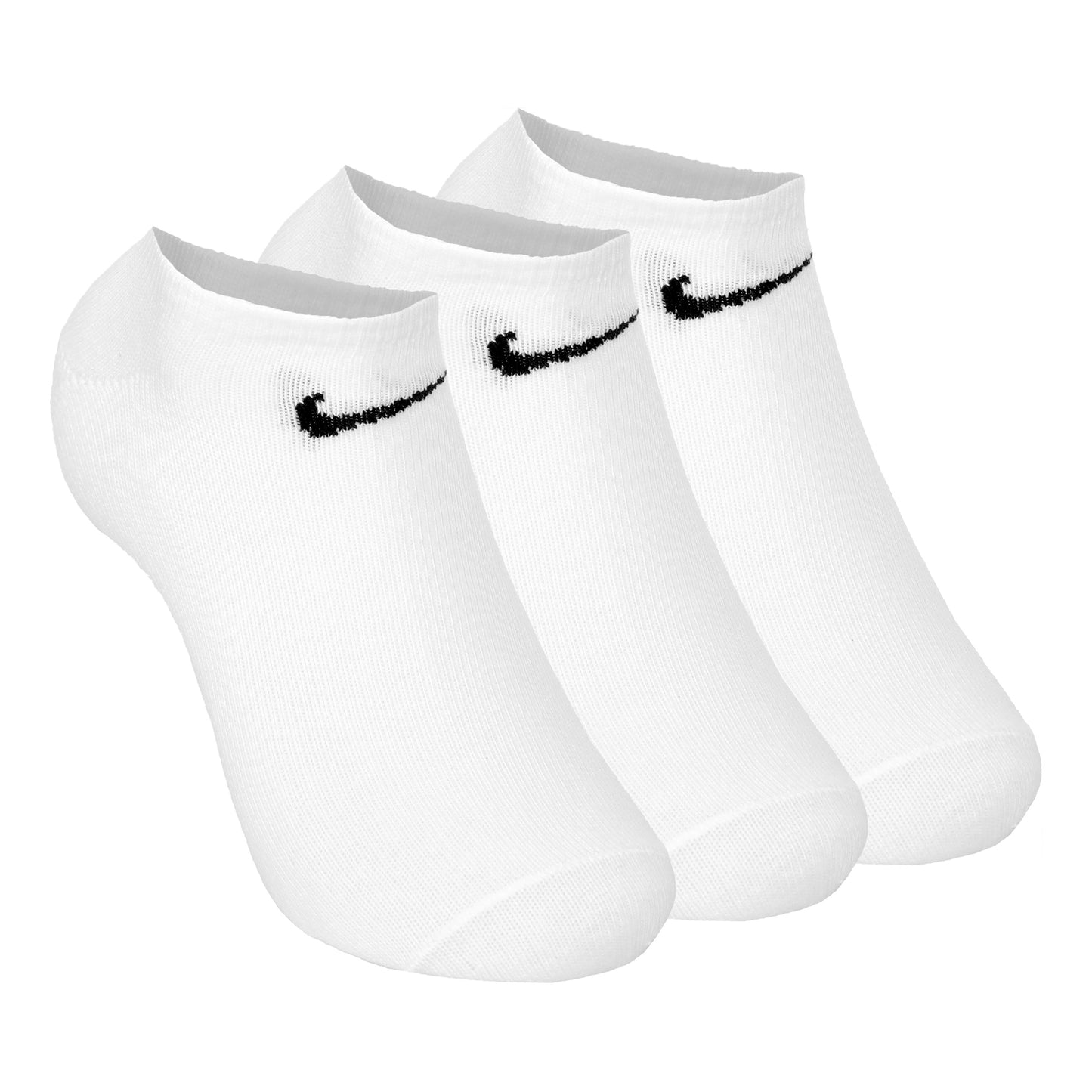 Nike Cushioned No Show Tennissokker Pakke med 3 Unisex - hvid, sort