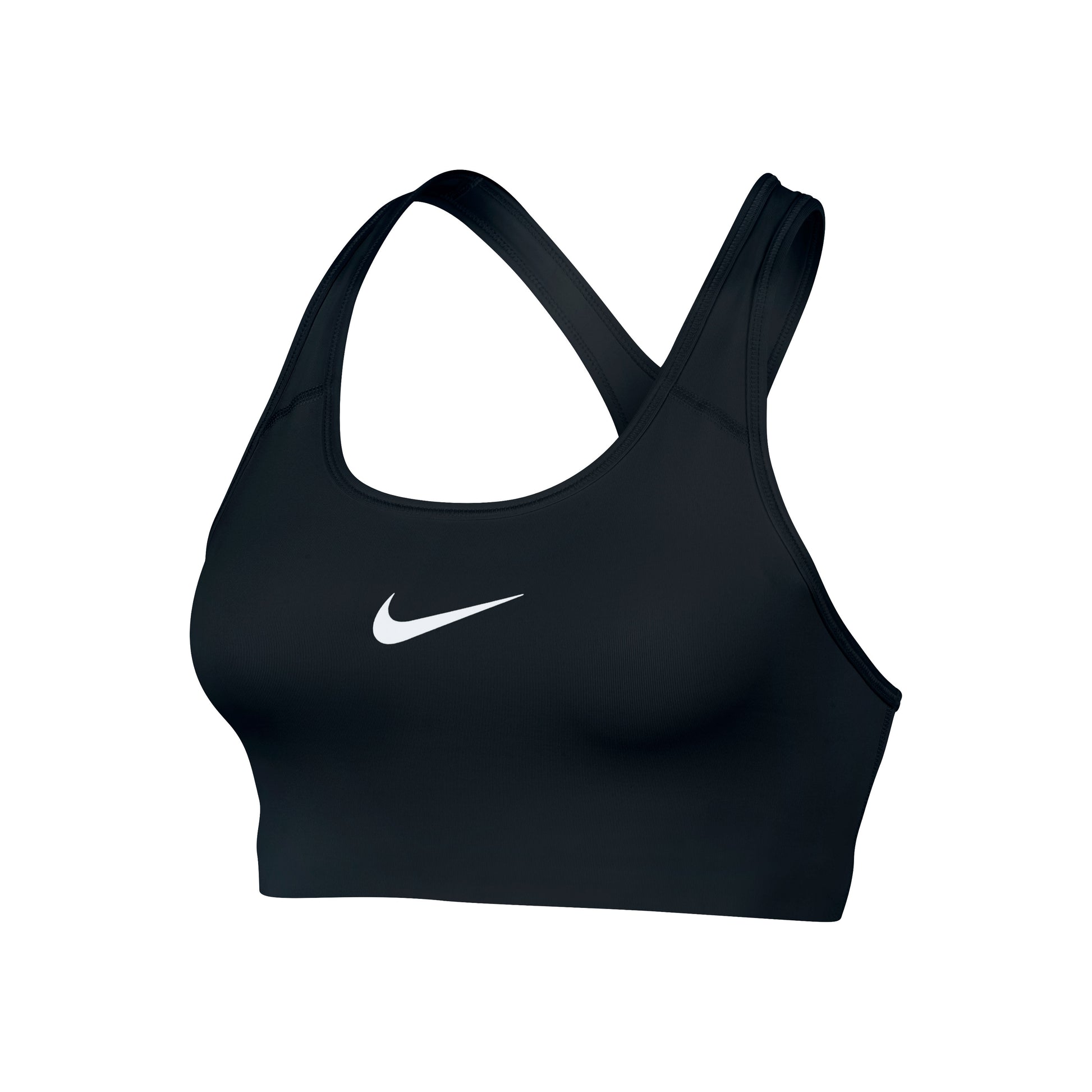 Nike Swoosh Sports-BH Damer - sort, hvid