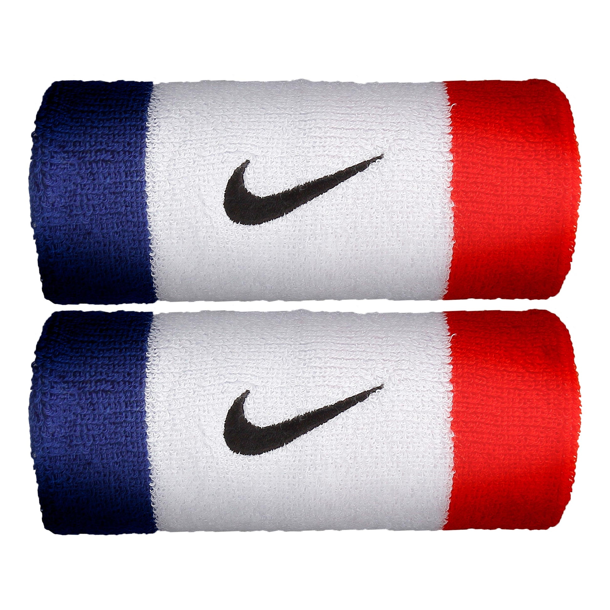 Nike Swoosh Doublewide Svedbånd Pakke med 2 Unisex - hvid, blå