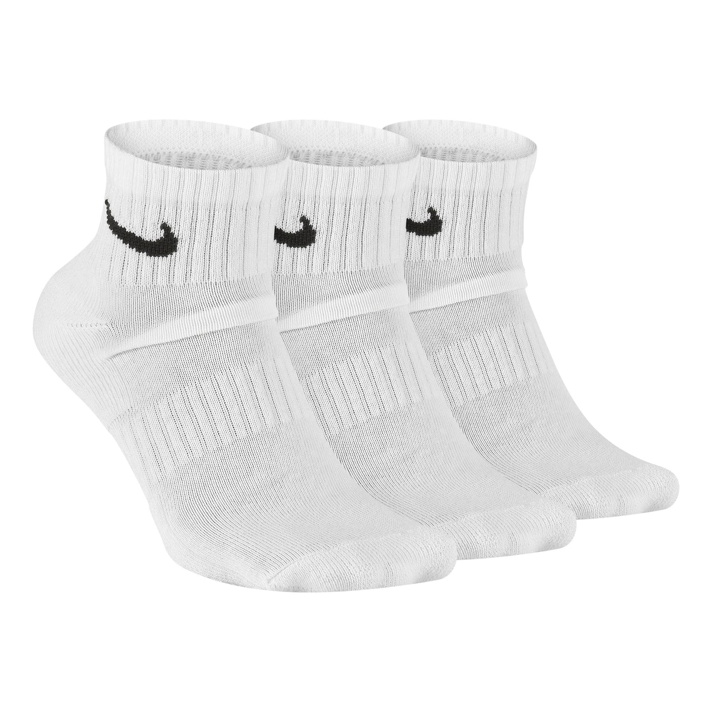 Nike Everyday Cushioned Ankle Tennissokker Pakke med 3 Unisex - hvid, sort