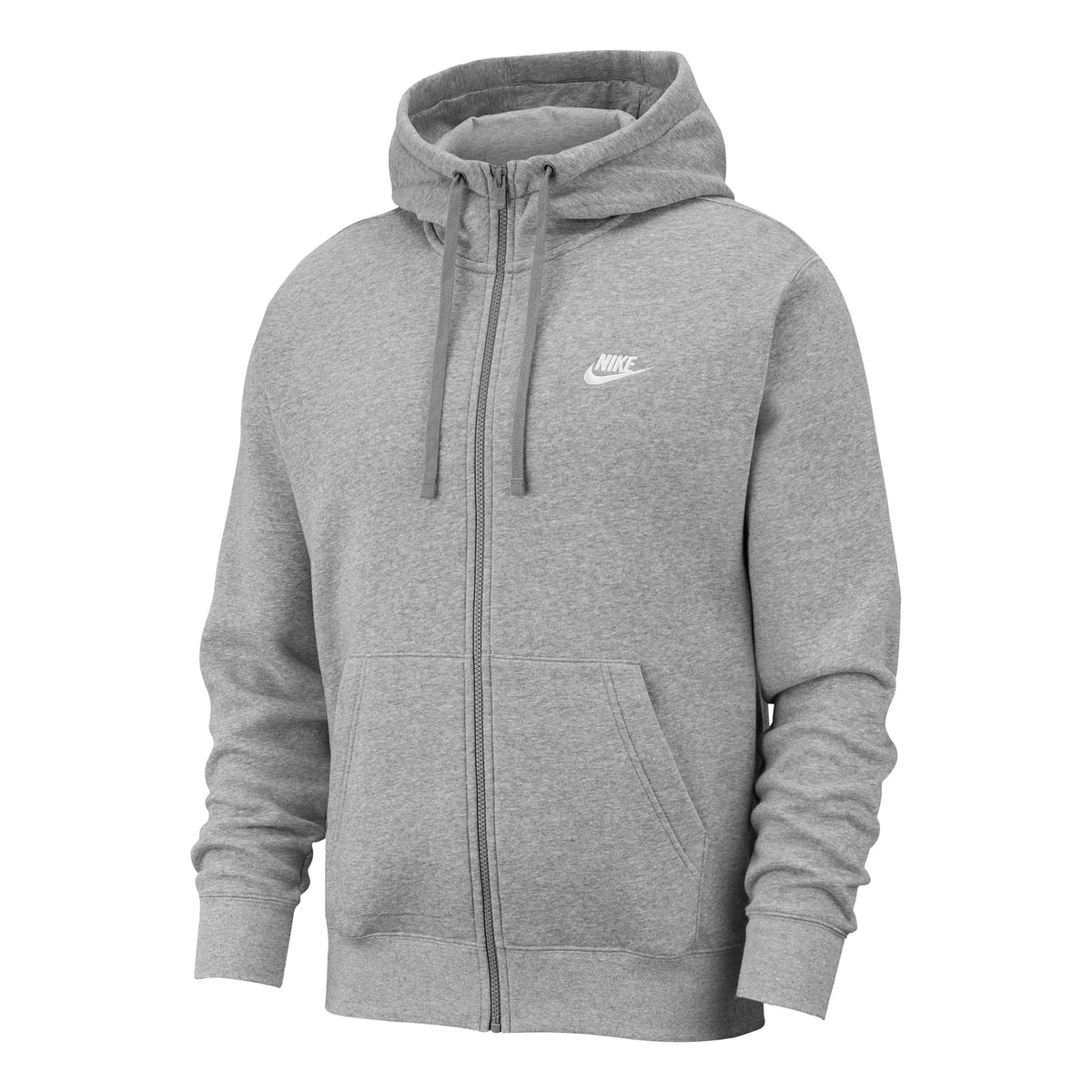 Nike Sportswear Club Full Zip Sweatjakke Herrer - lysegrå, hvid