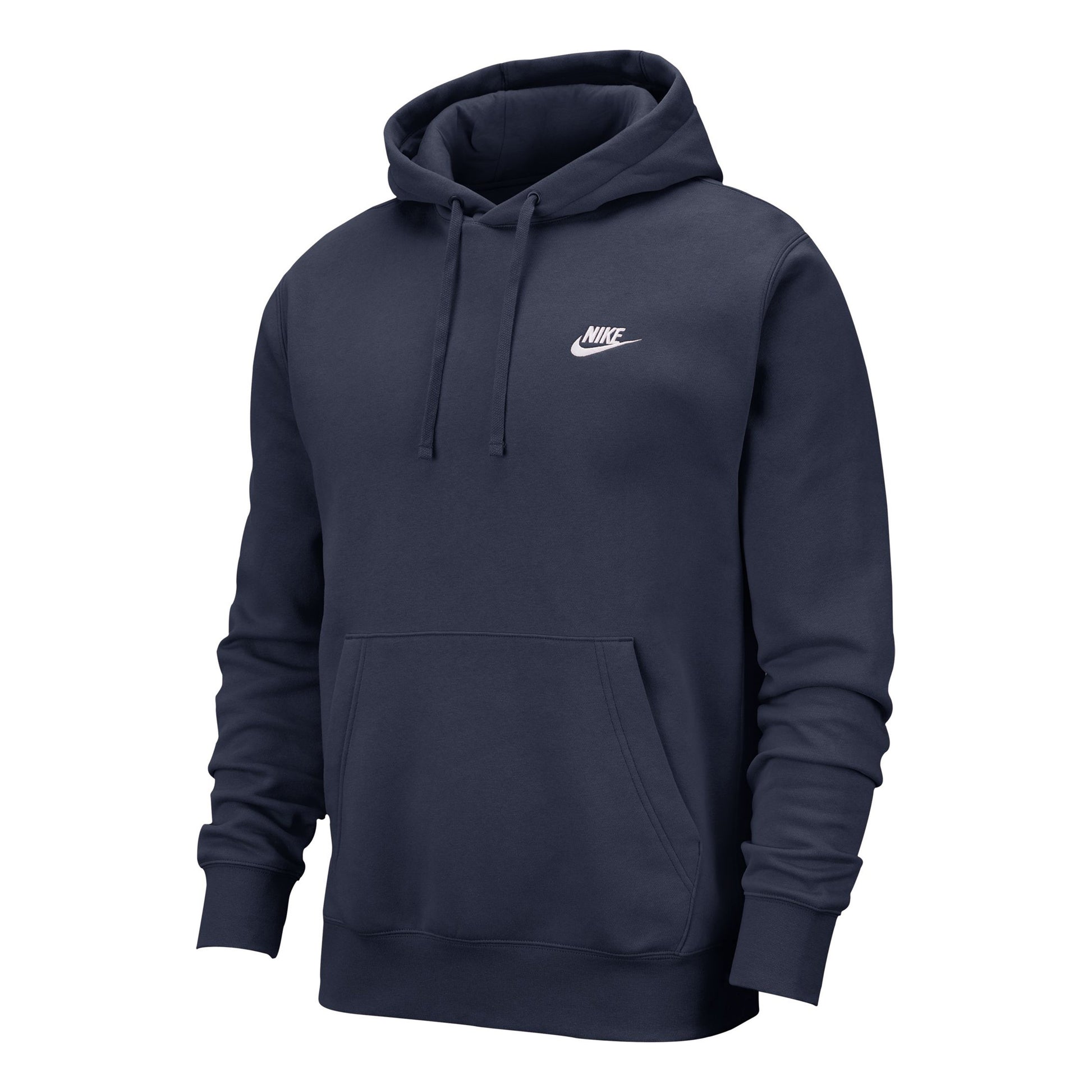 Nike Sportswear Club Hættetrøje Herrer-Mørkeblå,Hvid