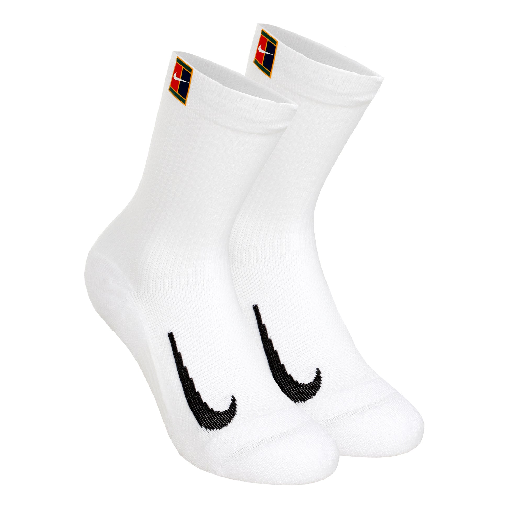 Nike Court Multiplier Cushioned Tennissokker Pakke Med 2-Hvid,Sort