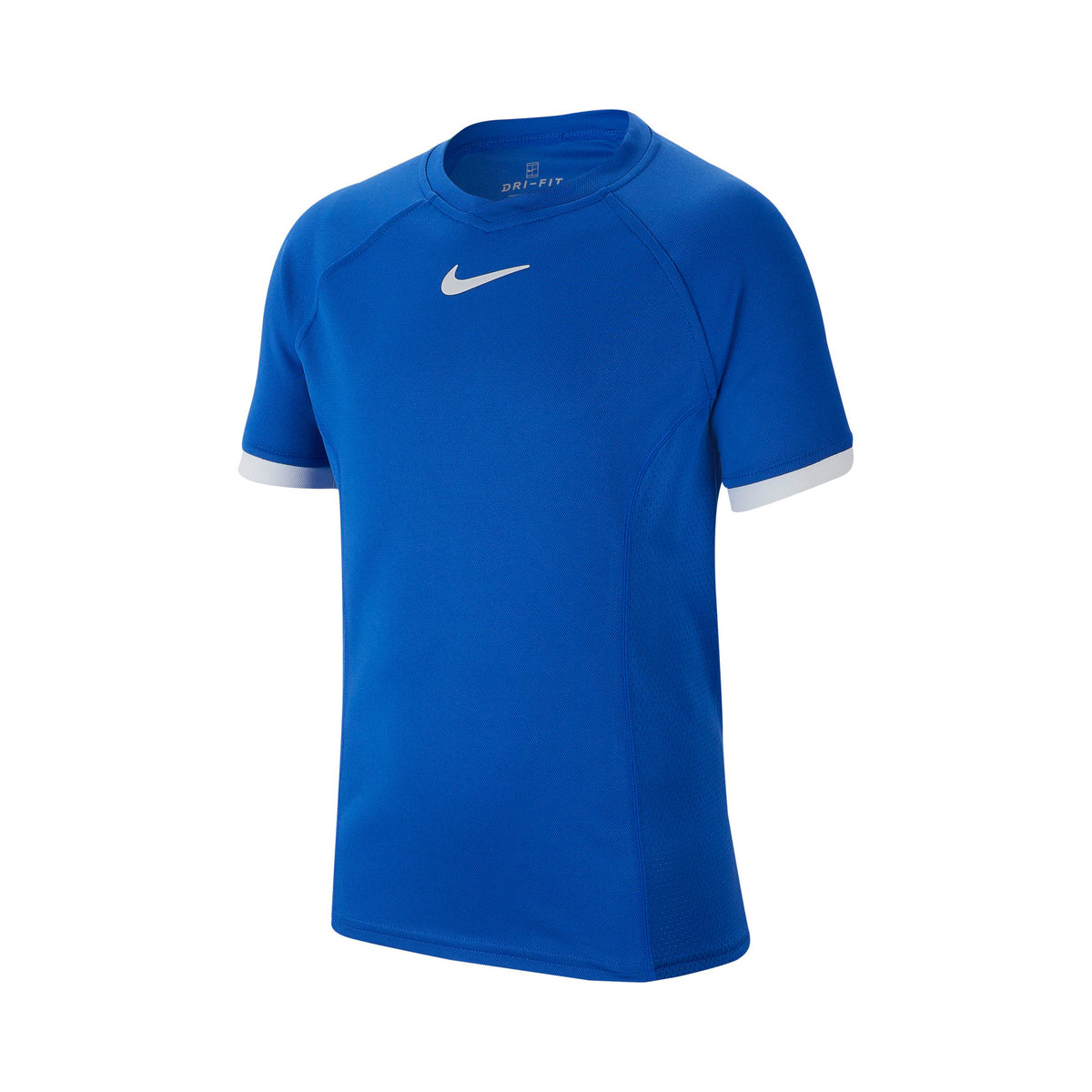 Nike Court Dri-Fit T-shirt Drenge - blå, hvid