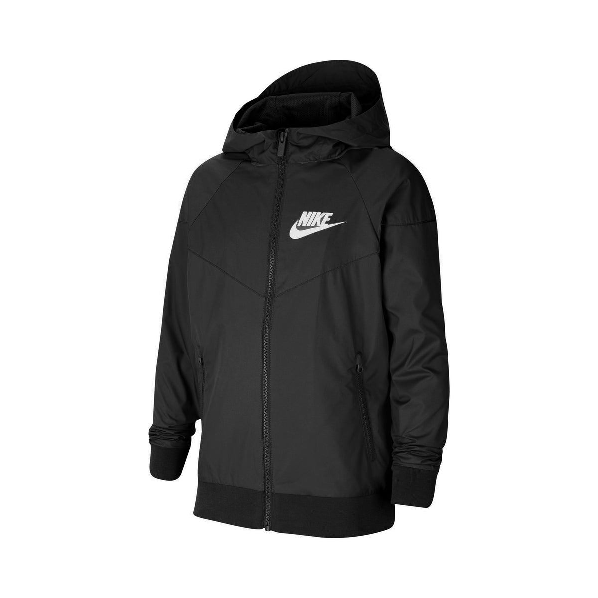 Nike Sportswear Windrunner Træningsjakke Drenge - sort, hvid