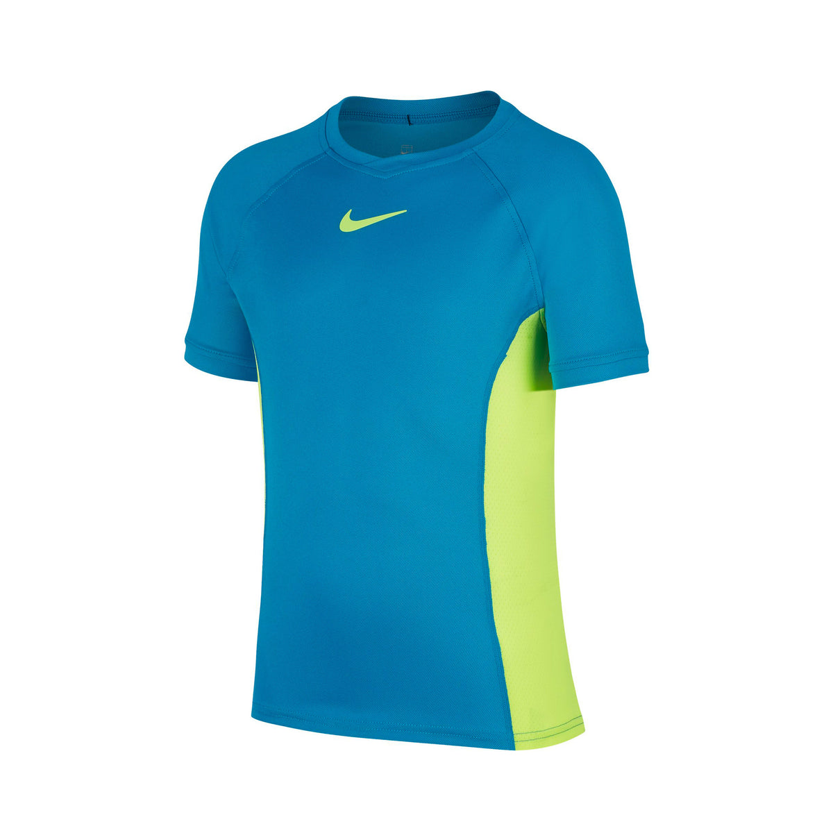 Nike Court Dri-Fit T-shirt Drenge - turkis, neongul
