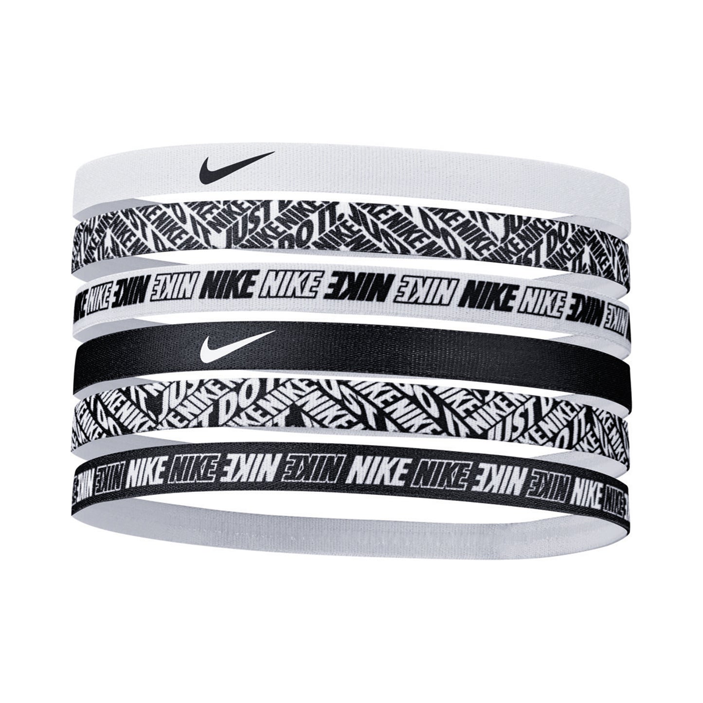 Nike Printed Hårbånd Pakke Med 6-Hvid,Sort