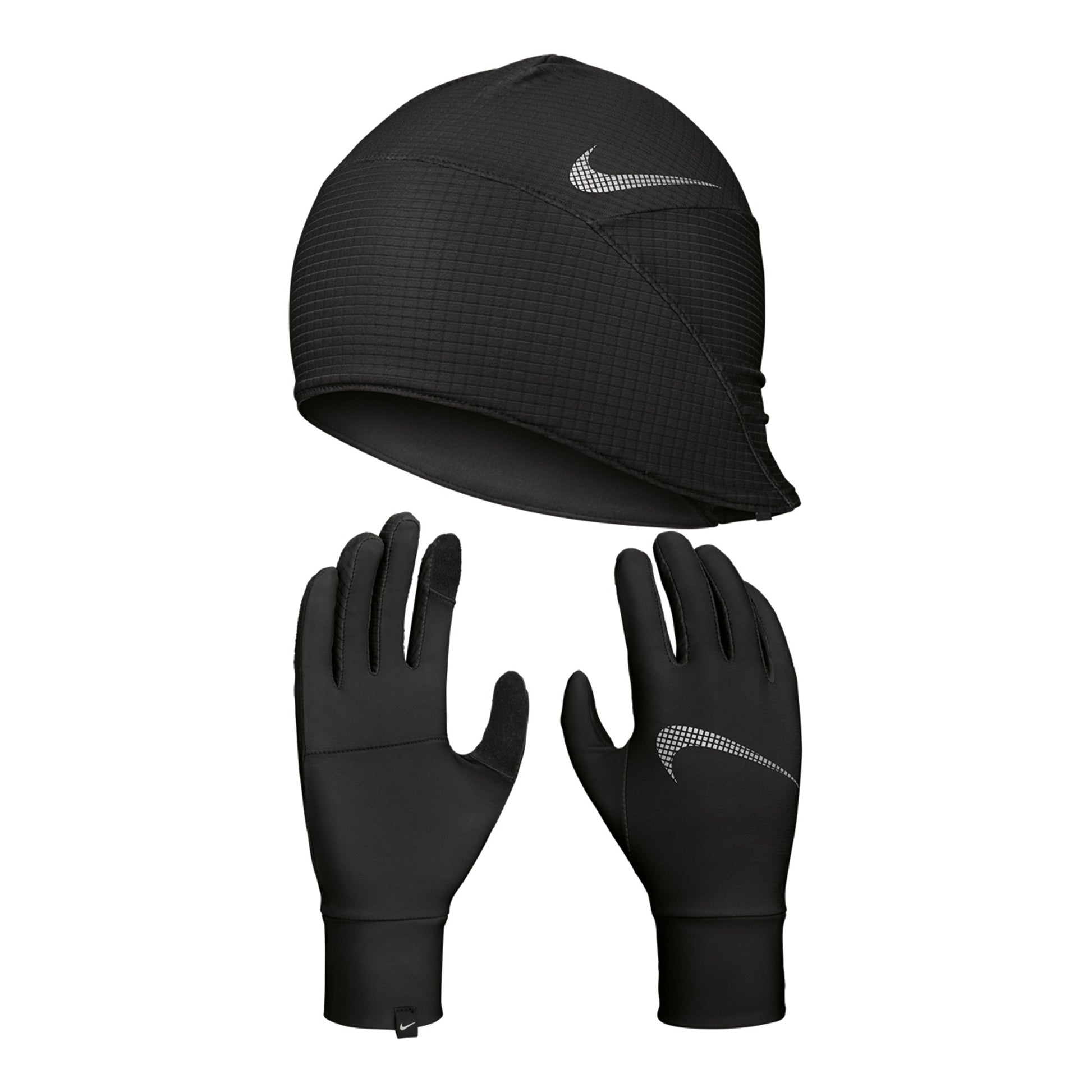 Nike Essential Running Set Laufmütze + Løbehandsker Damer-sort,hvid