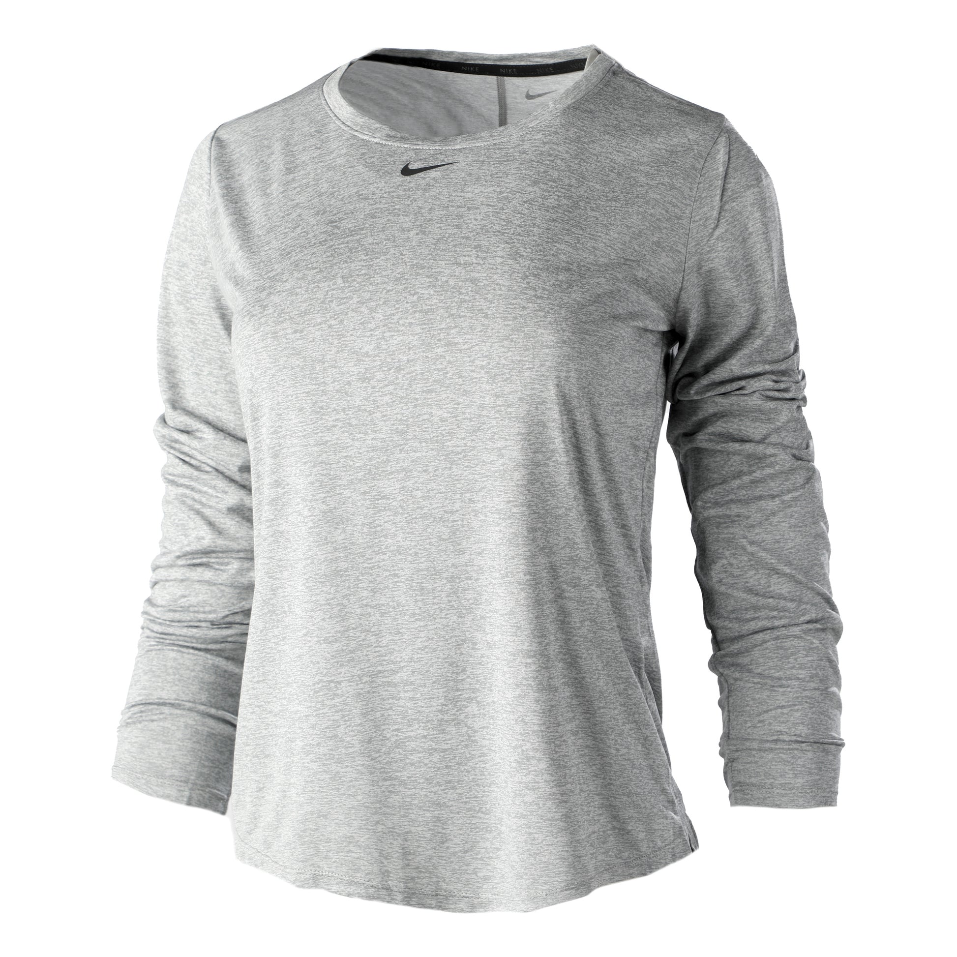 Nike Dri-Fit One Standard Shirt, langærmet Damer - grå, sort