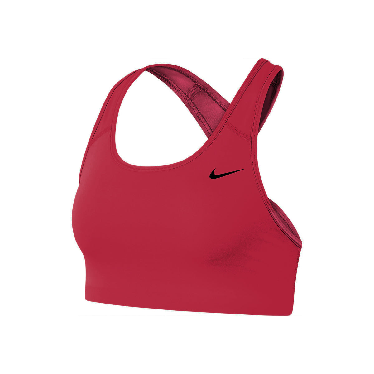 Nike Dri-Fit Swoosh Sports-BH Damer - rød, sort