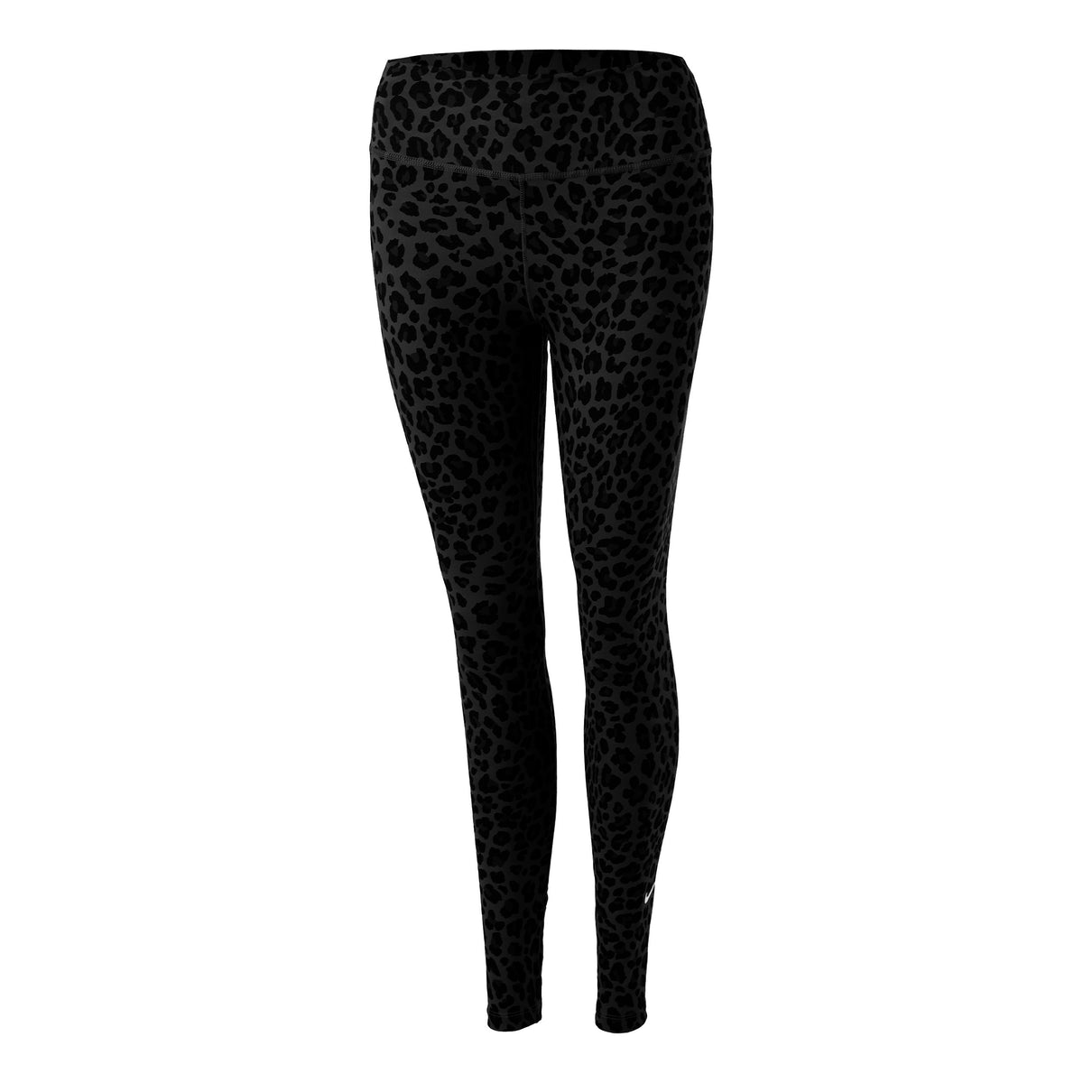Nike Dri-Fit One Mid-Rise Printed Stramme løbebukser Damer - sort,