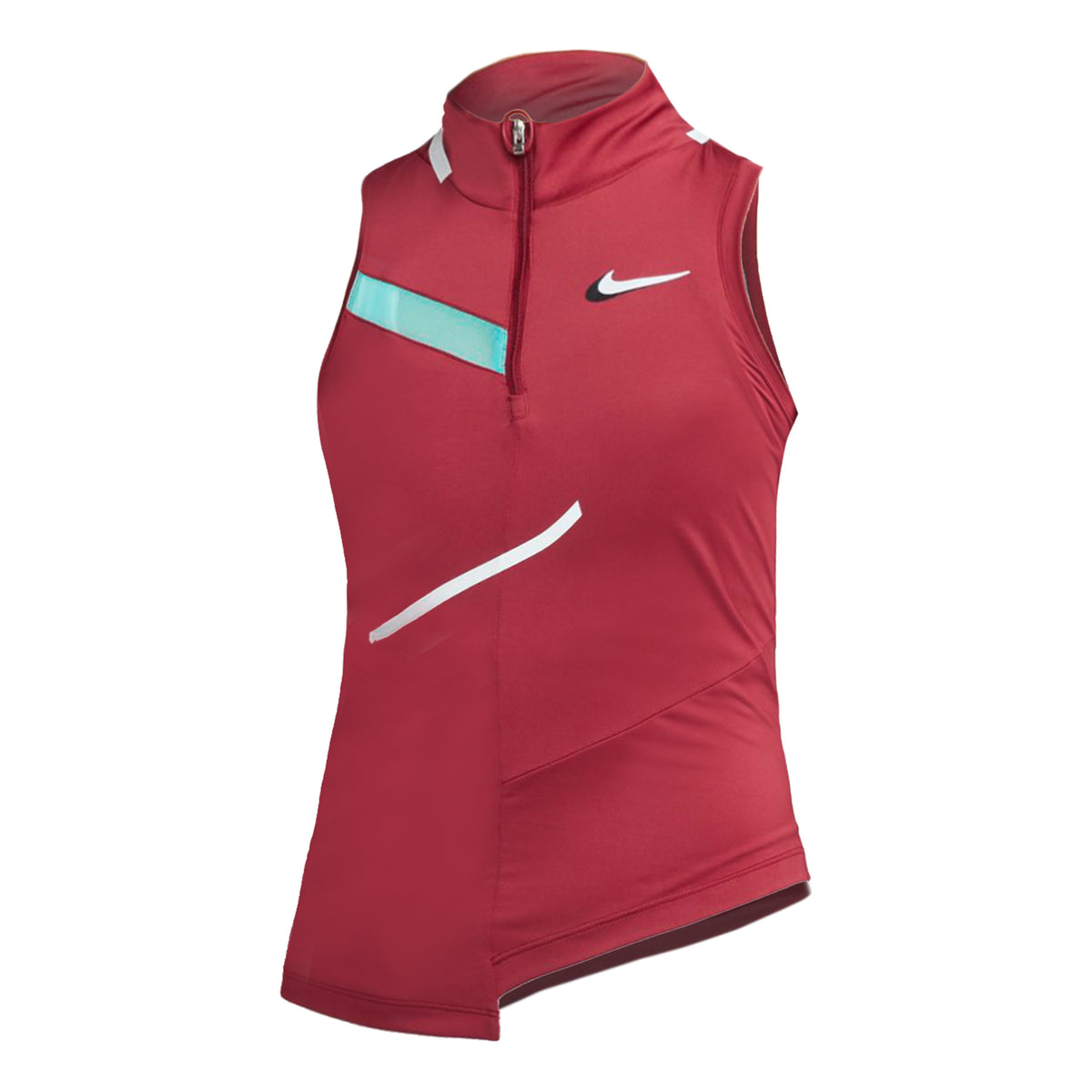 Nike Court Dri-Fit Tanktop Damer - mørkerød, flerfarvet