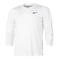 Court Dri-Fit Half-Zip Shirt, langærmet Herrer - hvid,