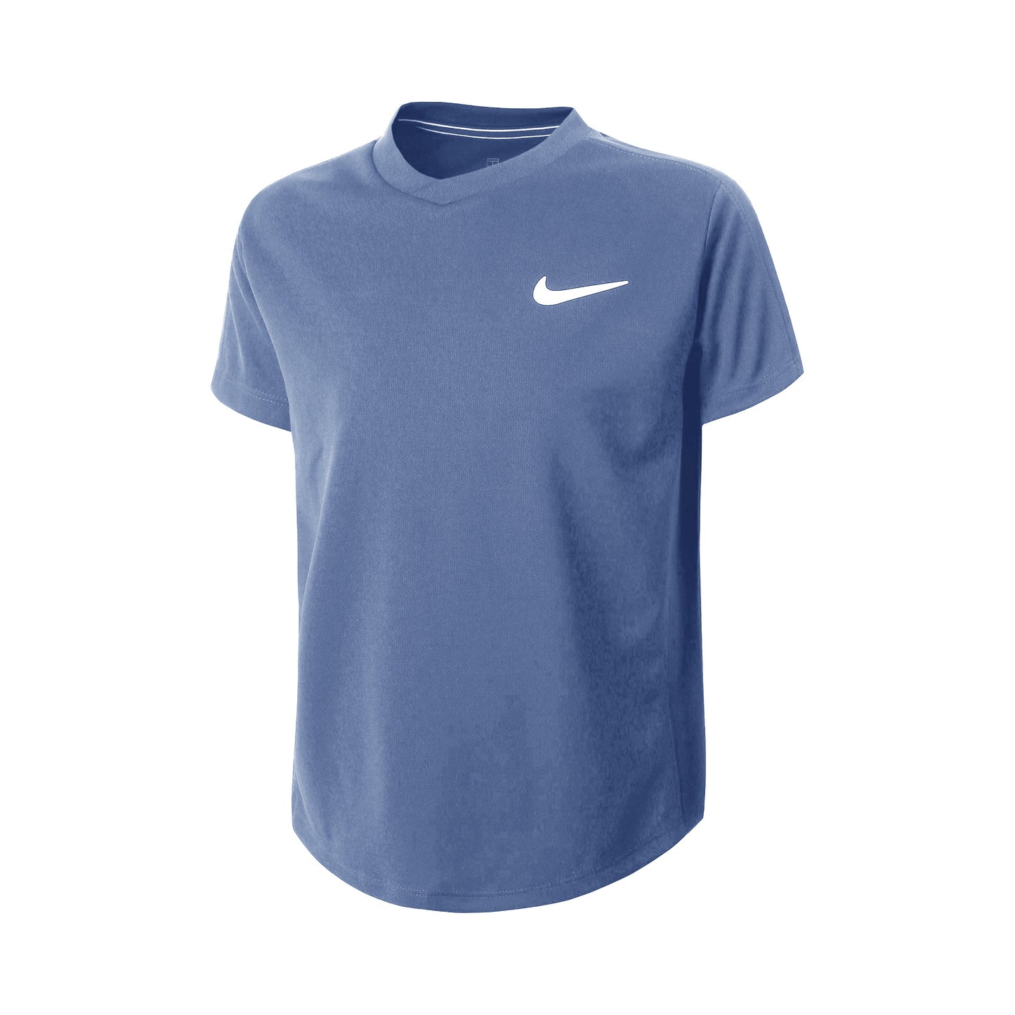 Nike Court Dri-Fit T-shirt Drenge - blå-grå, hvid