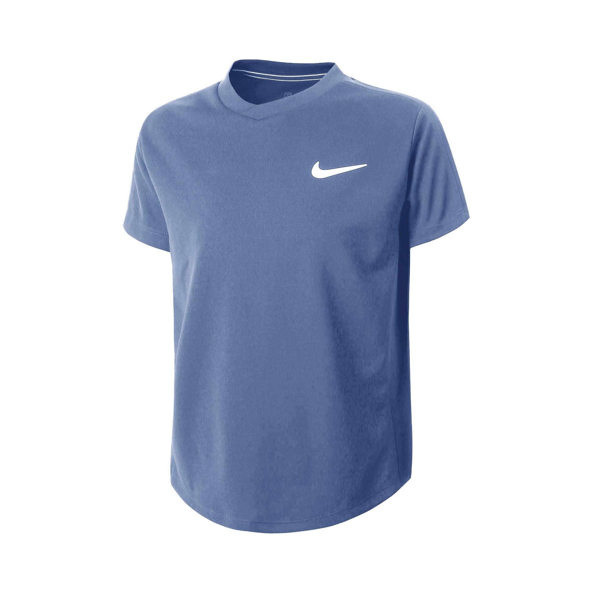 Nike Court Dri-Fit T-shirt Drenge - blå-grå, hvid