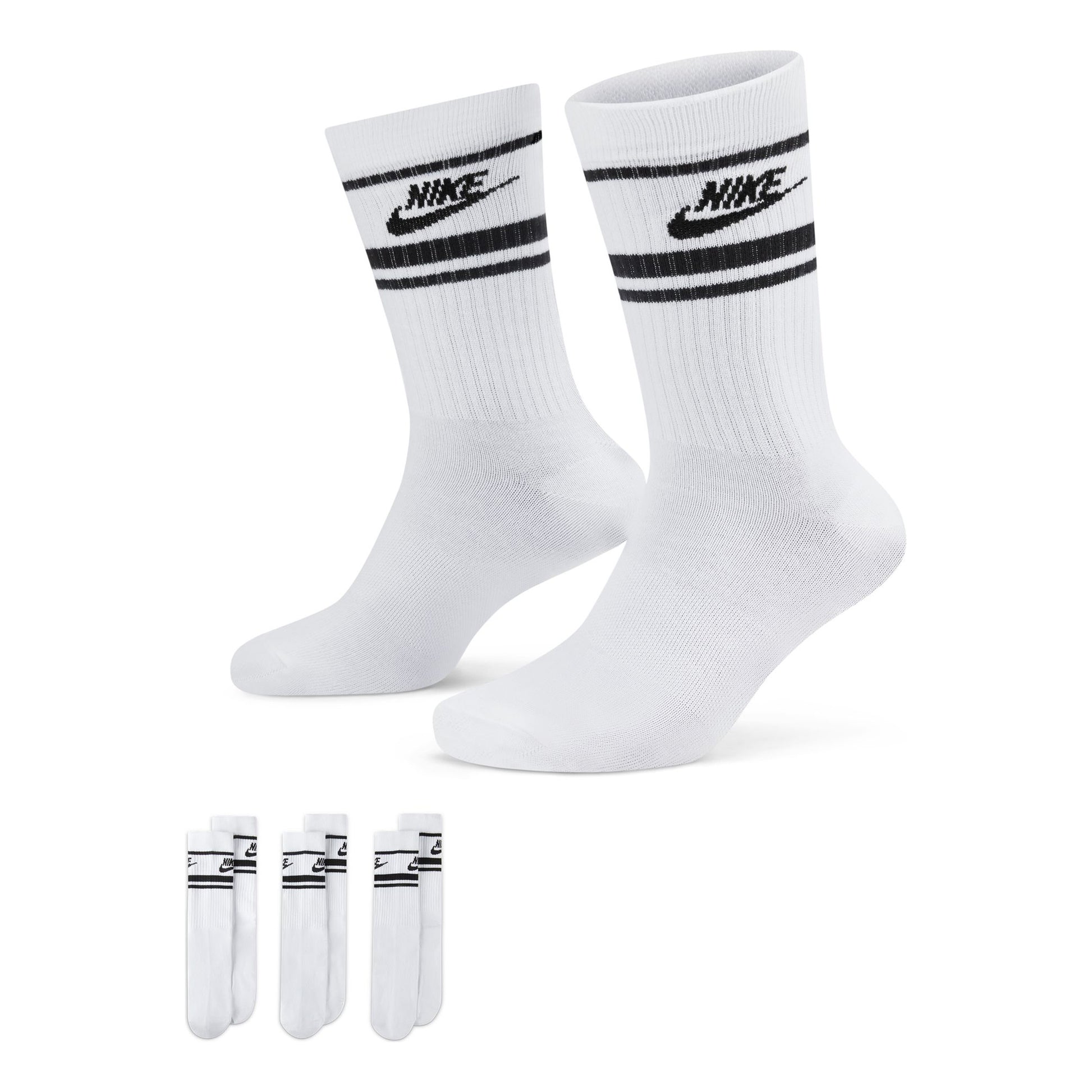 Nike Sportswear Everyday Essential Tennissokker Pakke Med 3-Hvid,Sort