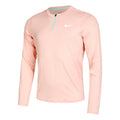 Court Dri-Fit Half-Zip Shirt, langærmet Herrer - apricot, grøn