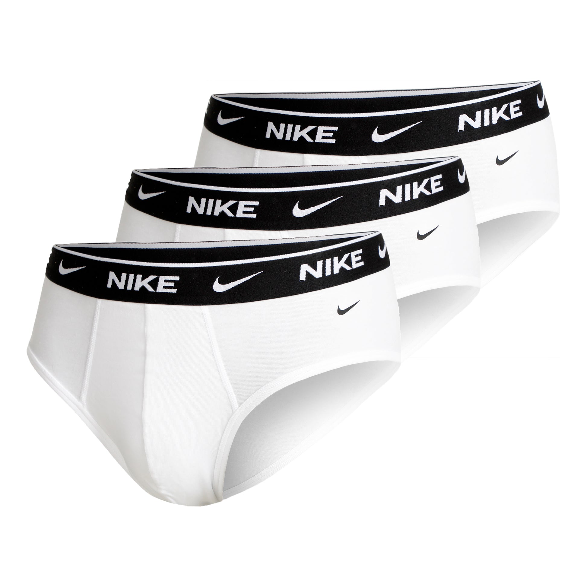 Nike Everyday Cotton Stretch Brief Trusse Pakke med 3 Herrer - hvid,
