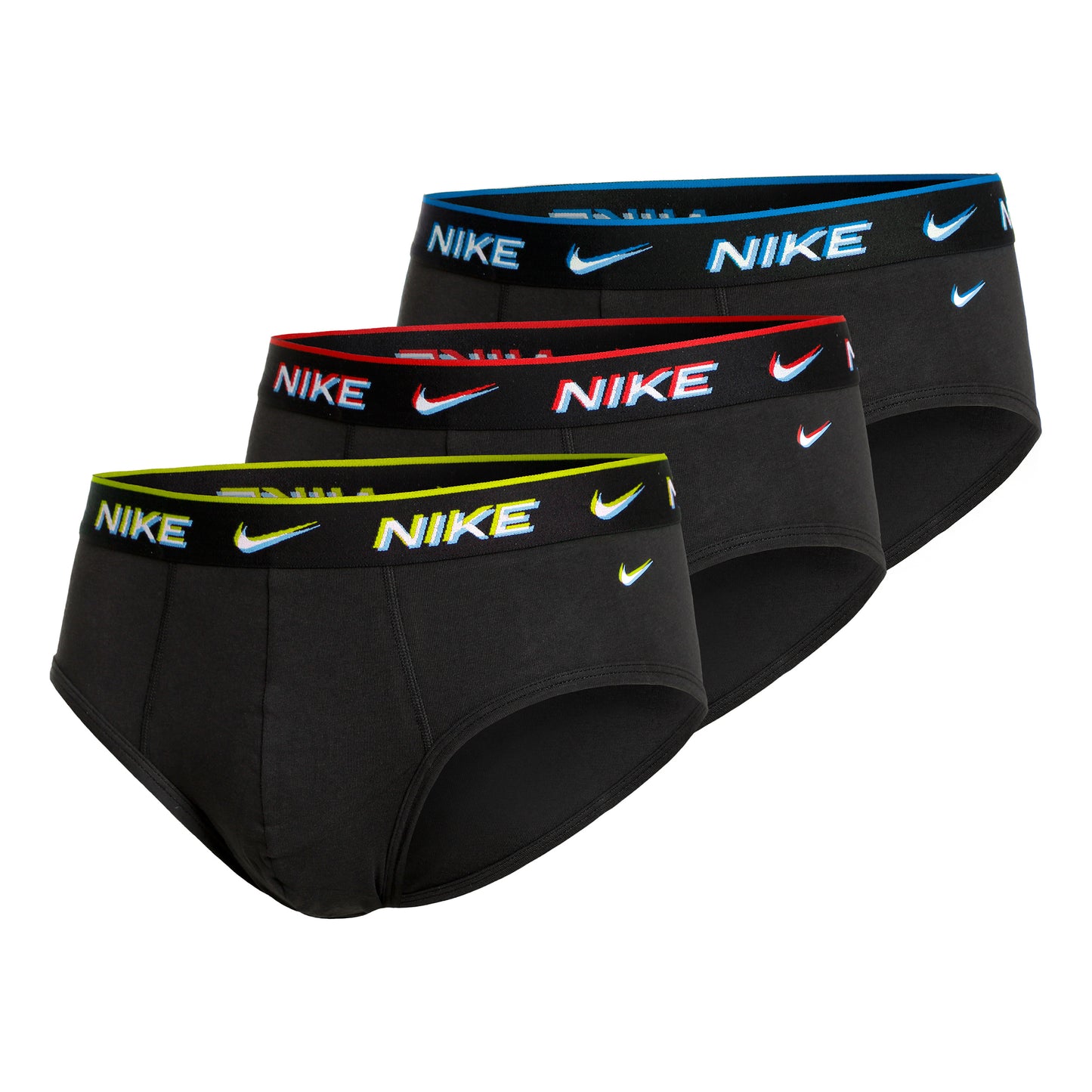Nike Everyday Cotton Stretch Brief Trusse Pakke med 3 Herrer - sort, flerfarvet