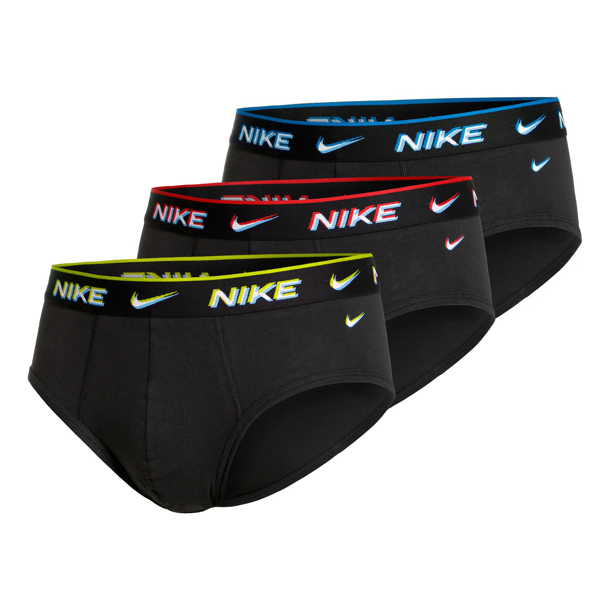 Nike Everyday Cotton Stretch Brief Trusse Pakke med 3 Herrer - sort, flerfarvet