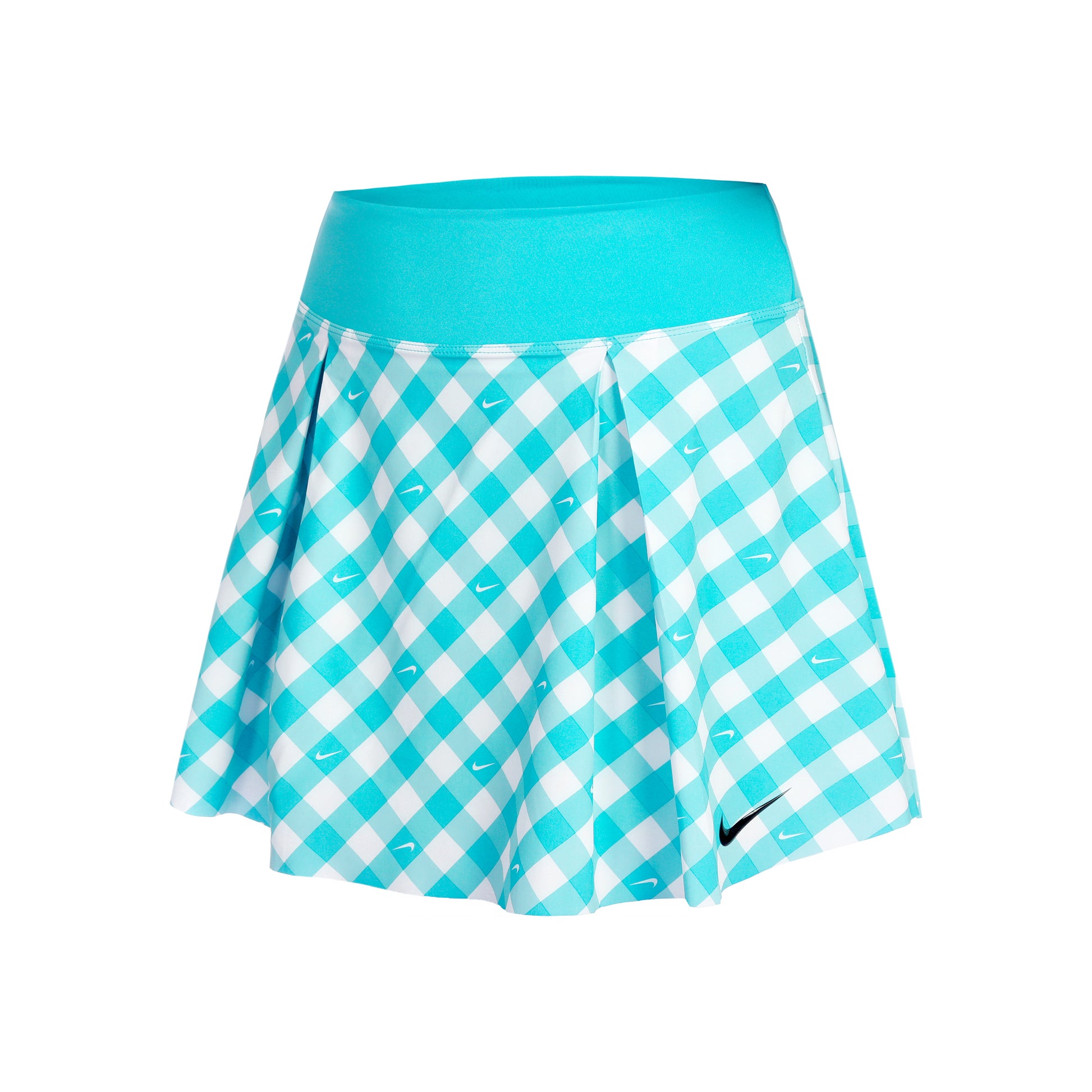 Nike Dri-Fit Club Regular Print Nederdel Damer - lyseblå, hvid