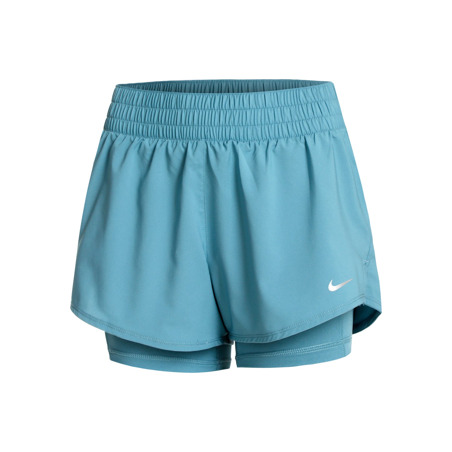 Nike Dri-Fit One Mid Rise 2in1 3in Shorts Damer - petrol,