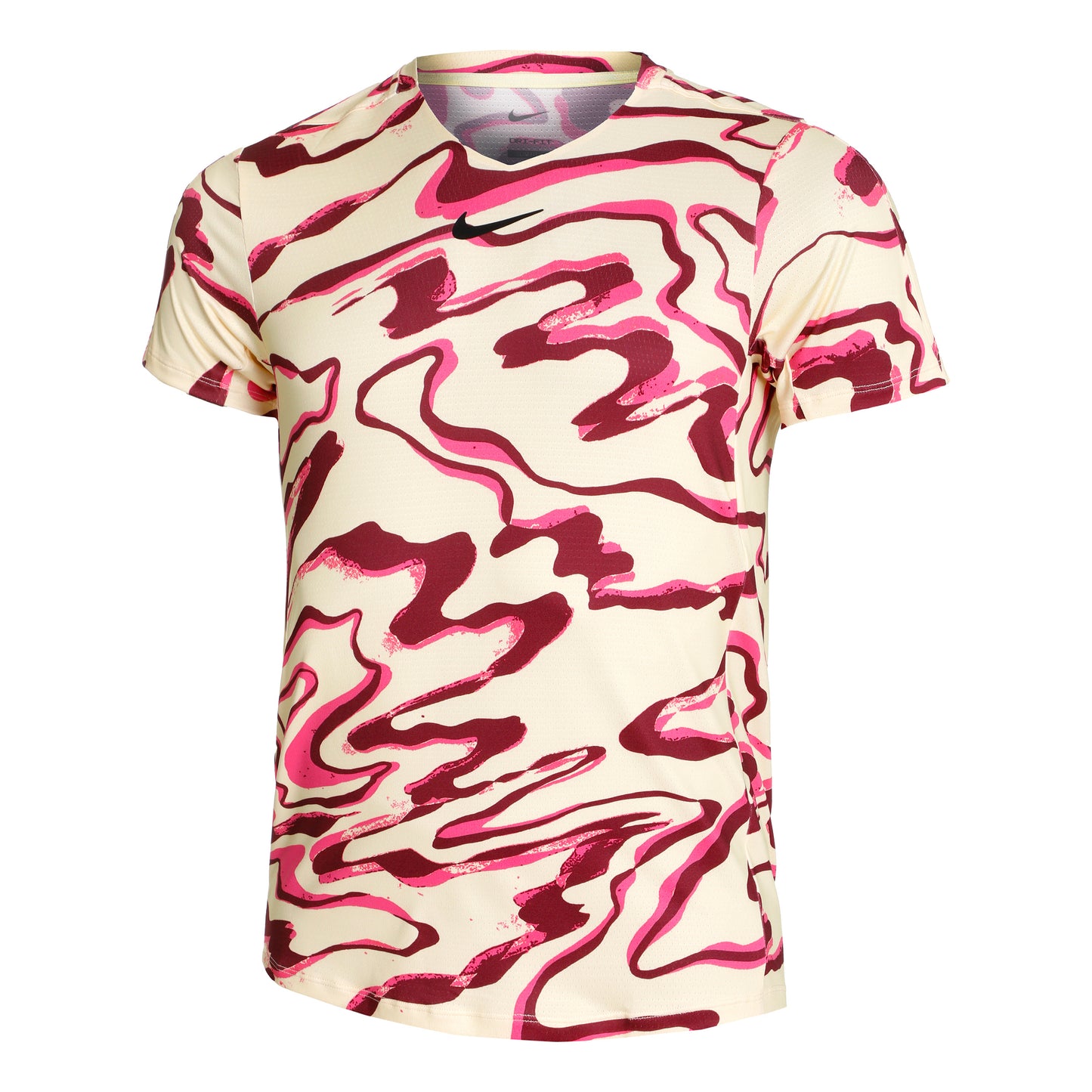 Nike Dri-Fit Court Print T-shirt Herrer - gul, flerfarvet