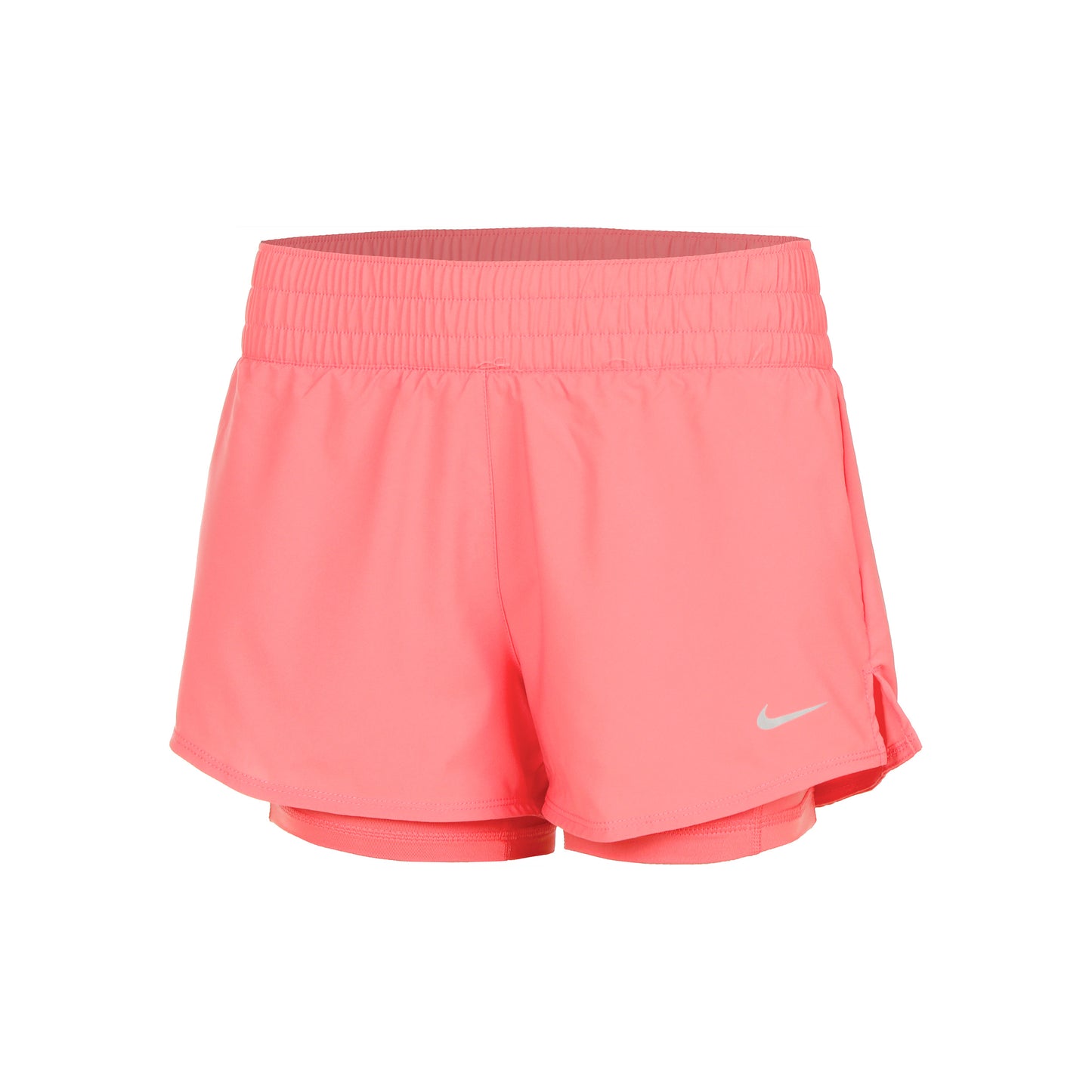 Nike Dri-Fit One Mid Rise 2in1 3in Shorts Damer - koral,