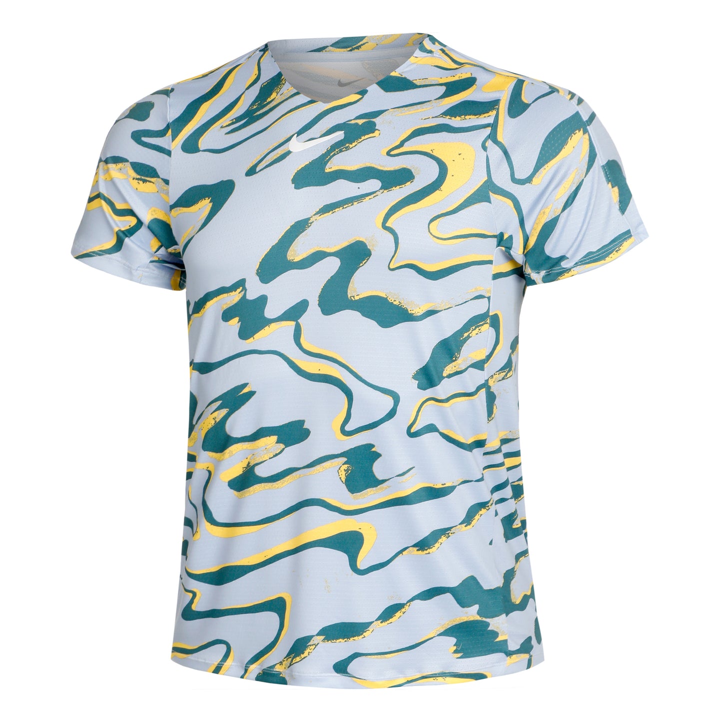 Nike Dri-Fit Court Print T-shirt Herrer - lyseblå, flerfarvet