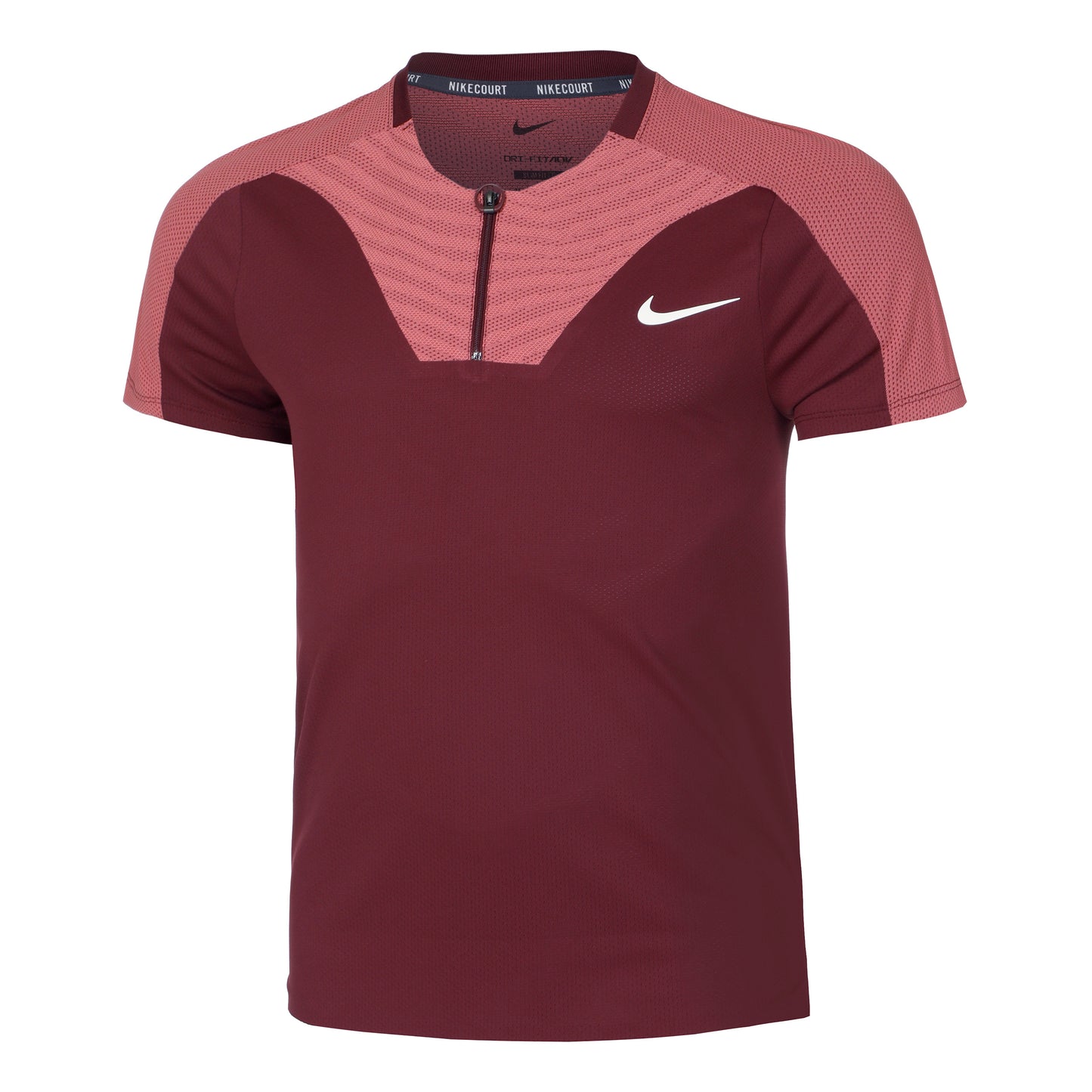 Nike Dri-Fit Court Slim UL RG Polo Herrer - mørkerød, gammel lyserød