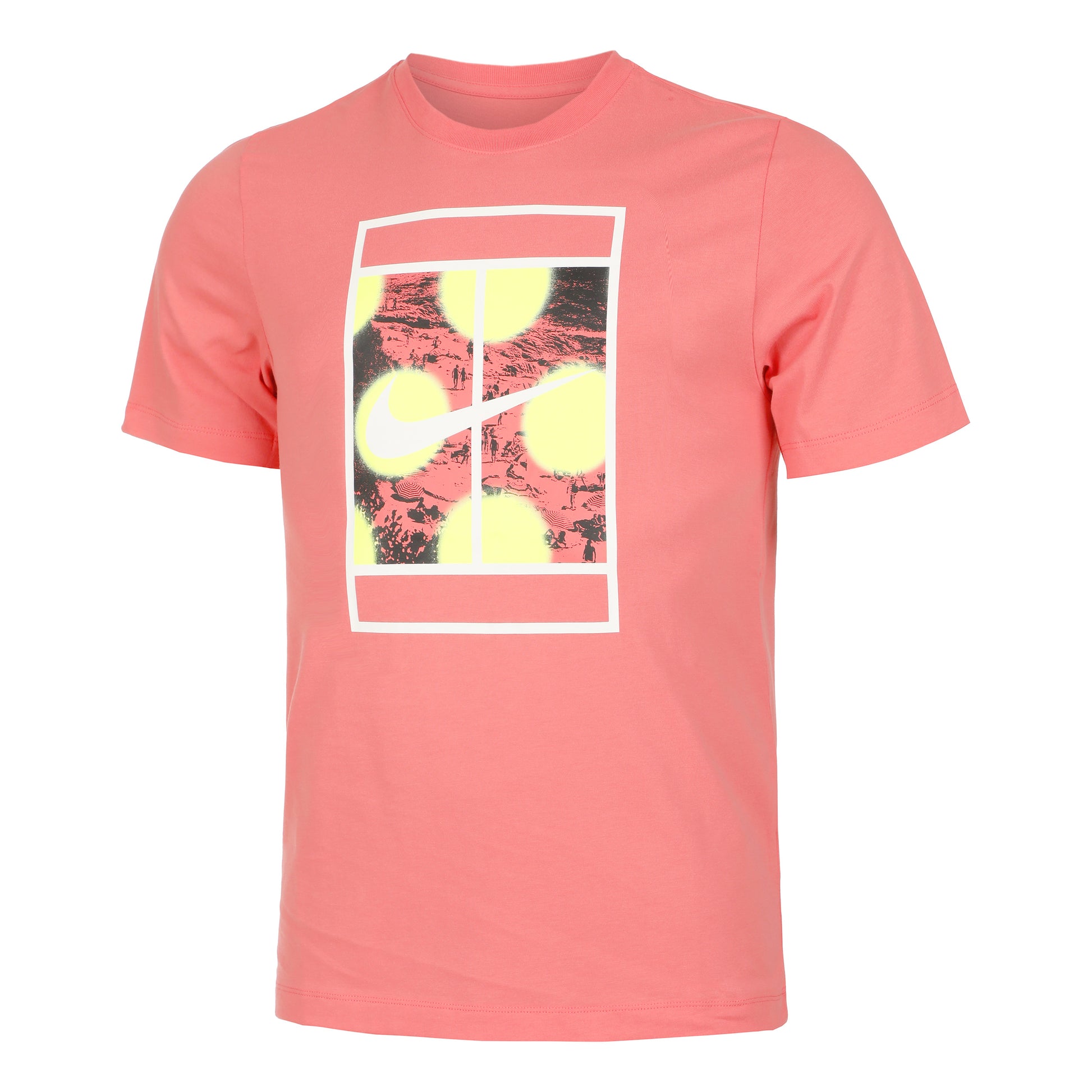 Nike Court Heritage RG T-shirt Herrer - pink, flerfarvet