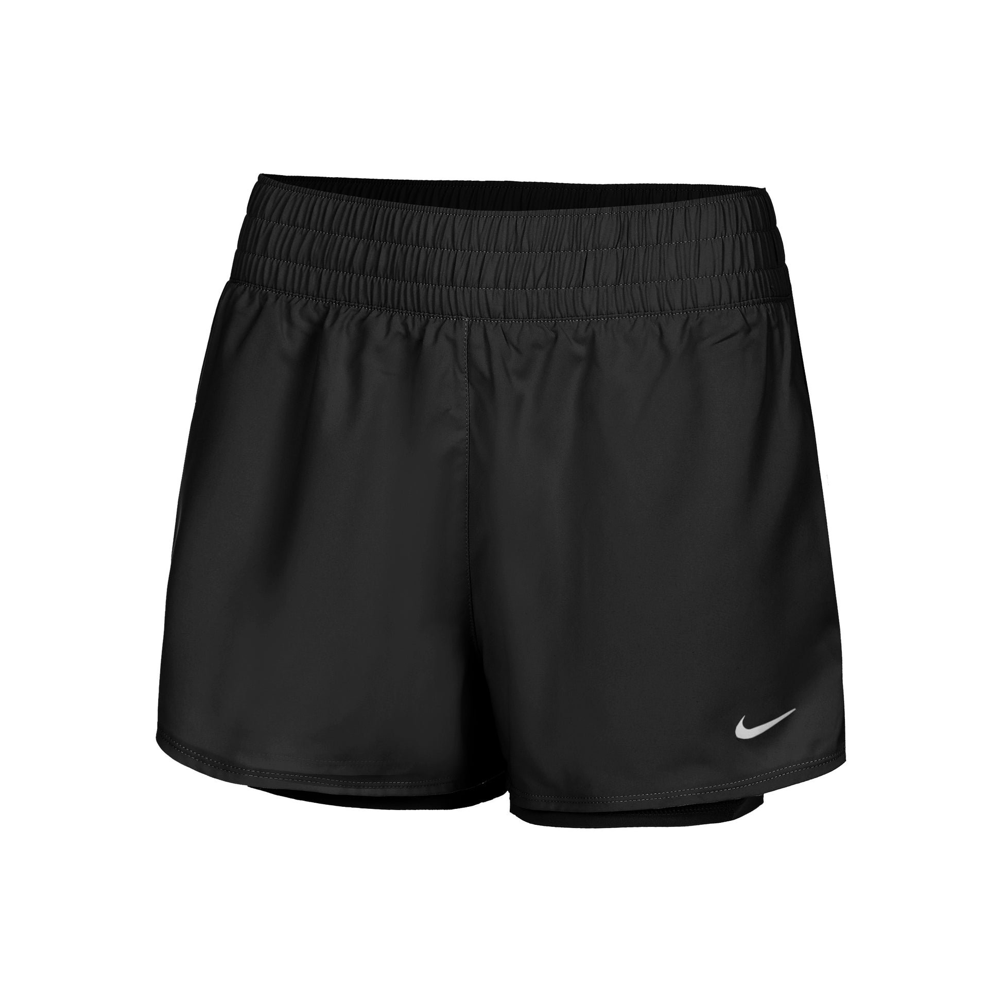 Nike Dri-Fit One High Rise 2in1 3in Shorts Damer - sort