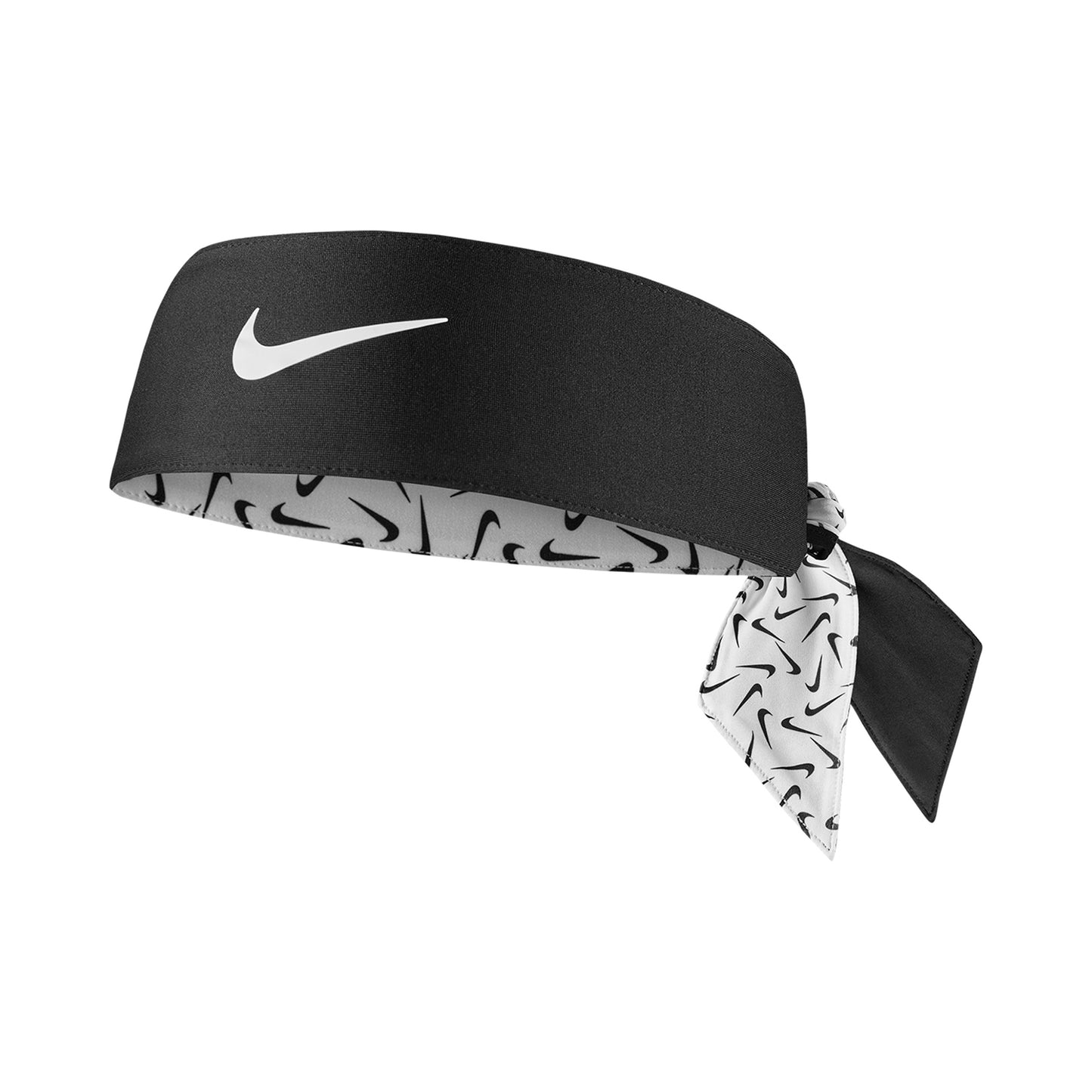 Nike Dri-Fit Head Tie 3.0 Reversible Printed Bandana Unisex - hvid, sort