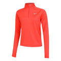 Dri-Fit Pacer 1/4-Zip Shirt, langærmet Damer - koral,