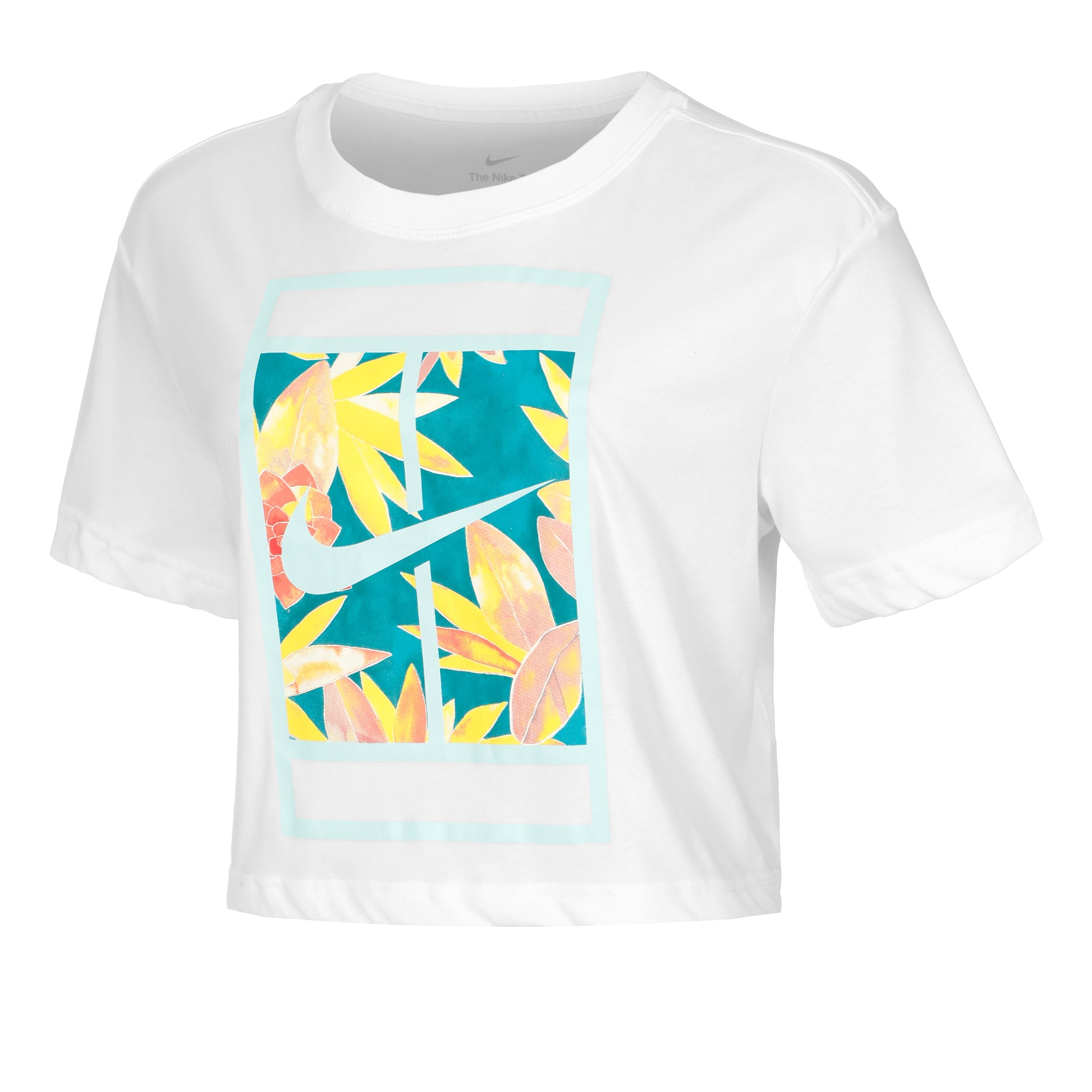 Nike Dri-Fit Slam Crop T-shirt Damer - hvid, flerfarvet