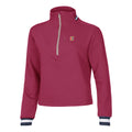 Dri-Fit Court Heritage 1/4 Zip Shirt, langærmet Damer - berry,