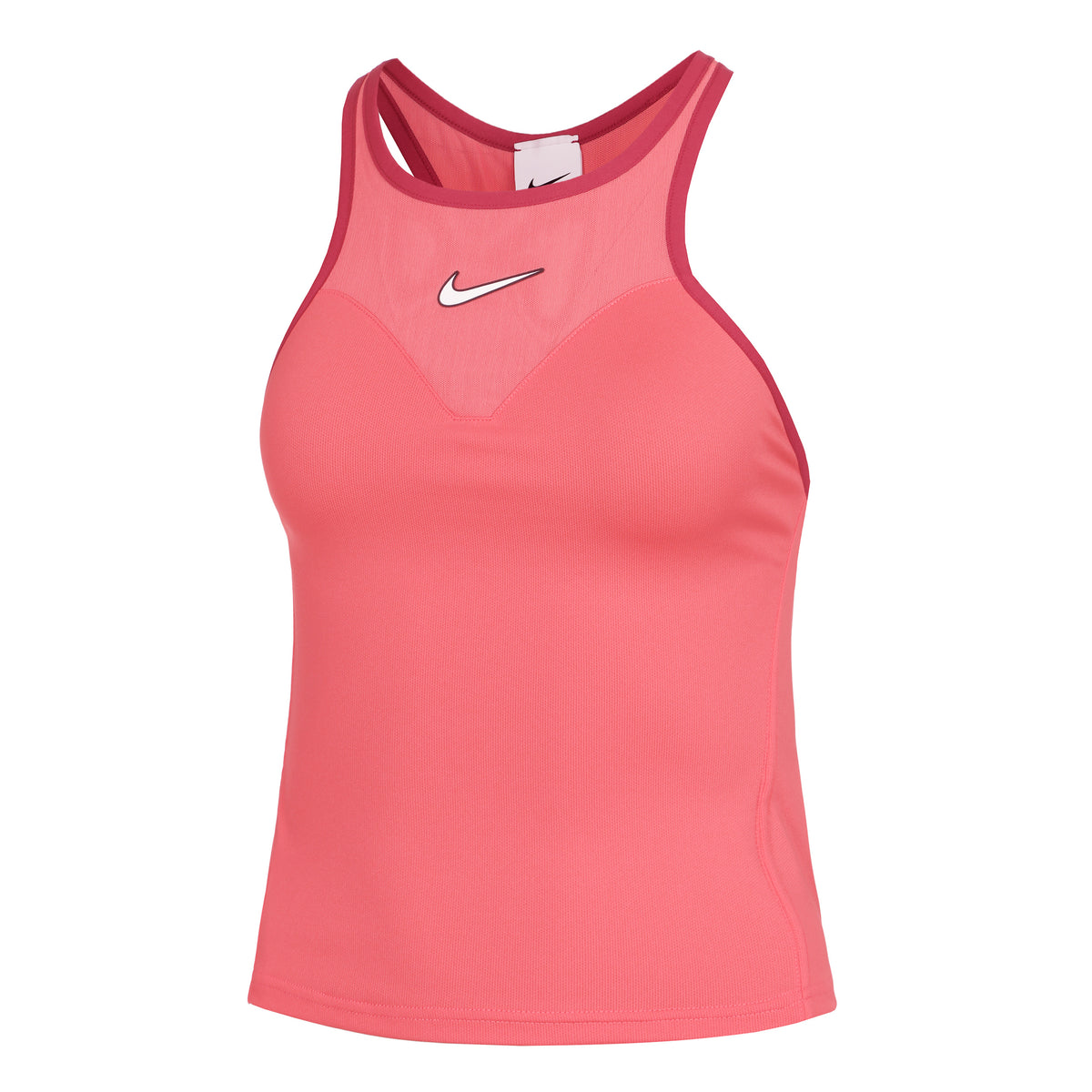 Nike Dri-Fit Court Slam Solid Tanktop Damer-Koral,Mørkerød
