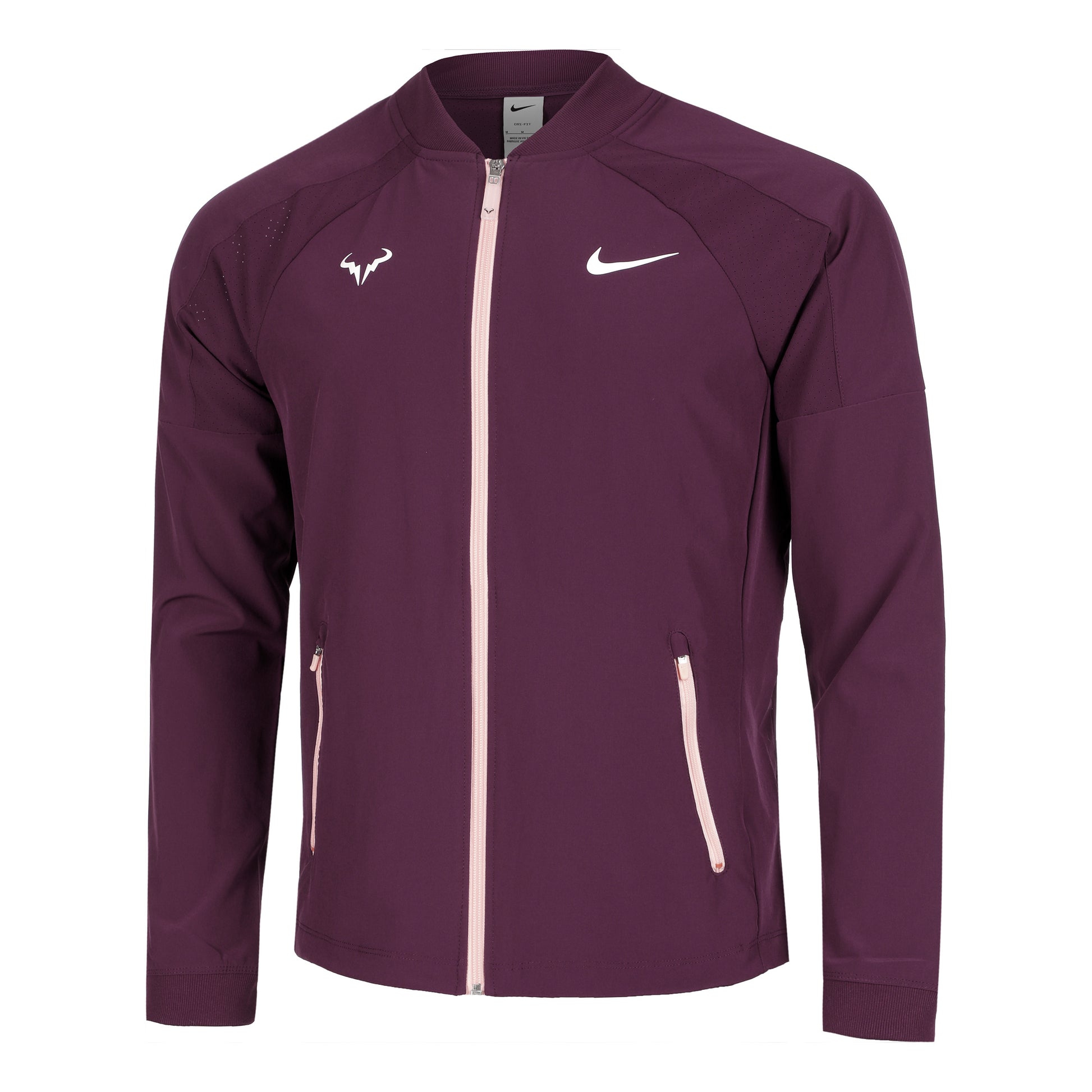 Nike Dri-Fit RAFA MNK Træningsjakke Herrer - mørkerød,