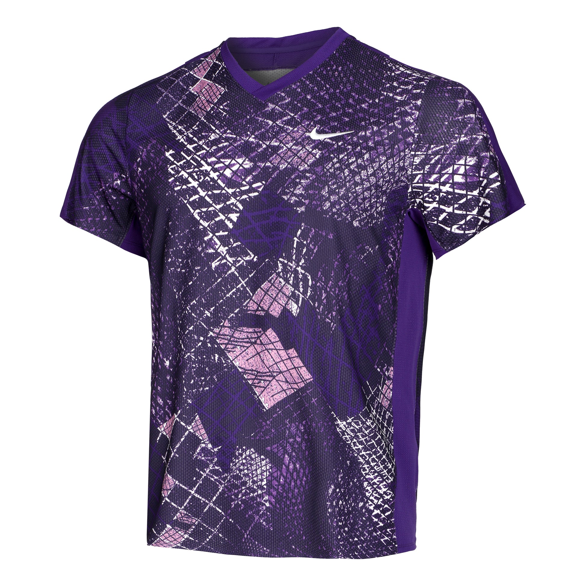 Nike Dri-Fit Court Novelty T-shirt Herrer - lilla, flerfarvet