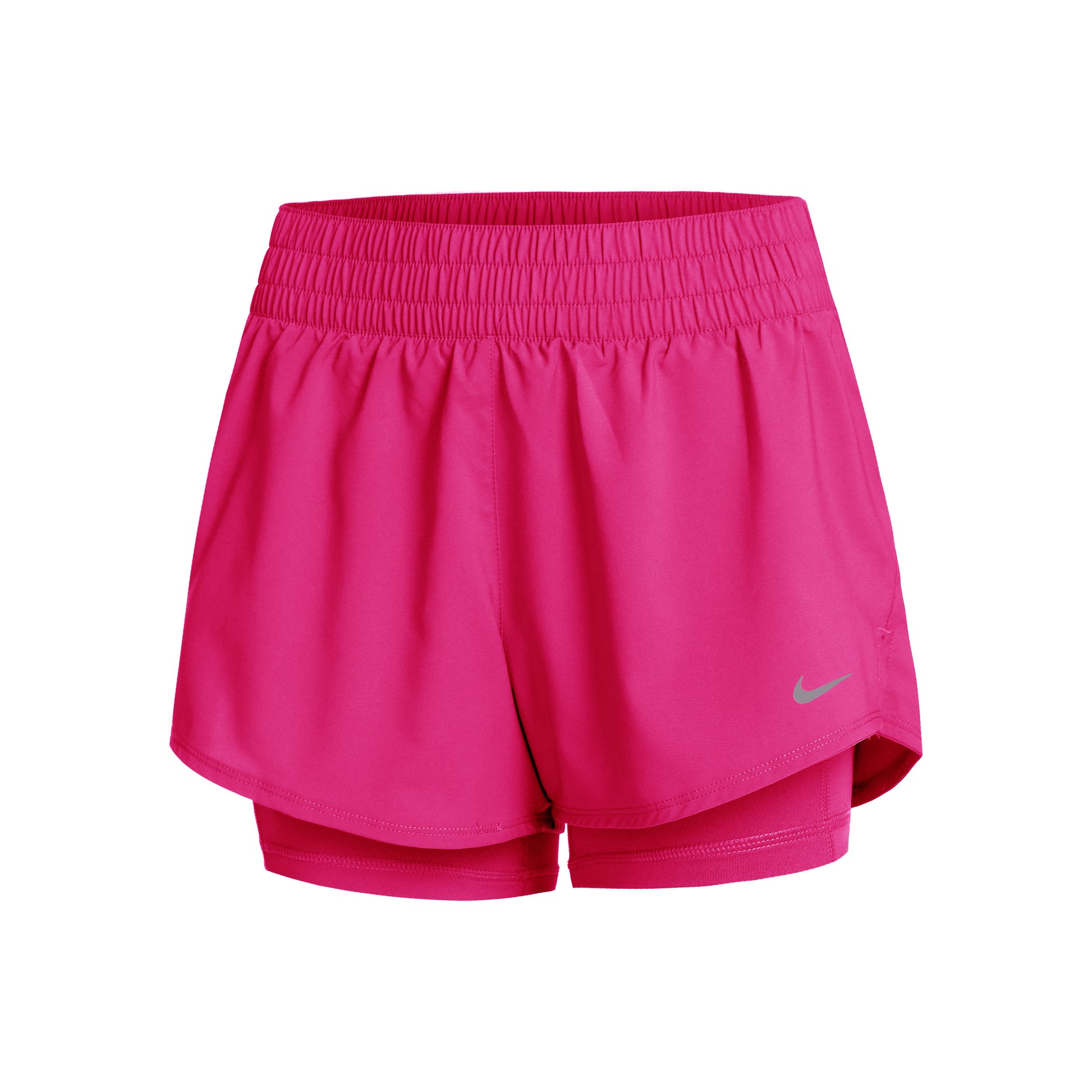 Nike Dri-Fit One Mid Rise 2in1 3in Shorts Damer - pink,