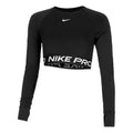 Pro Dri-Fit 365 Crop Shirt, langærmet Damer - sort,
