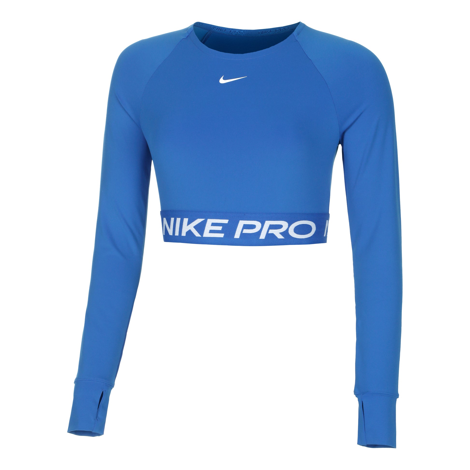 Nike Pro Dri-Fit 365 Crop Shirt, langærmet Damer - blå,
