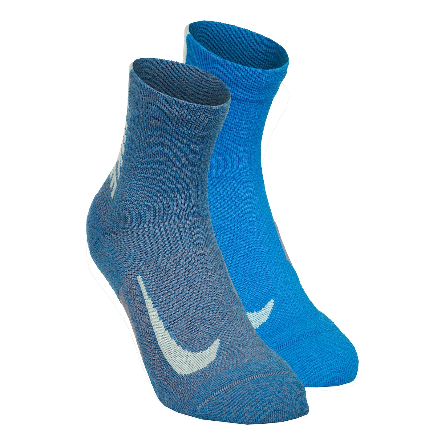 Nike Dri-Fit Multiplier Crew Sportssokker Pakke med 2 Unisex - blå,