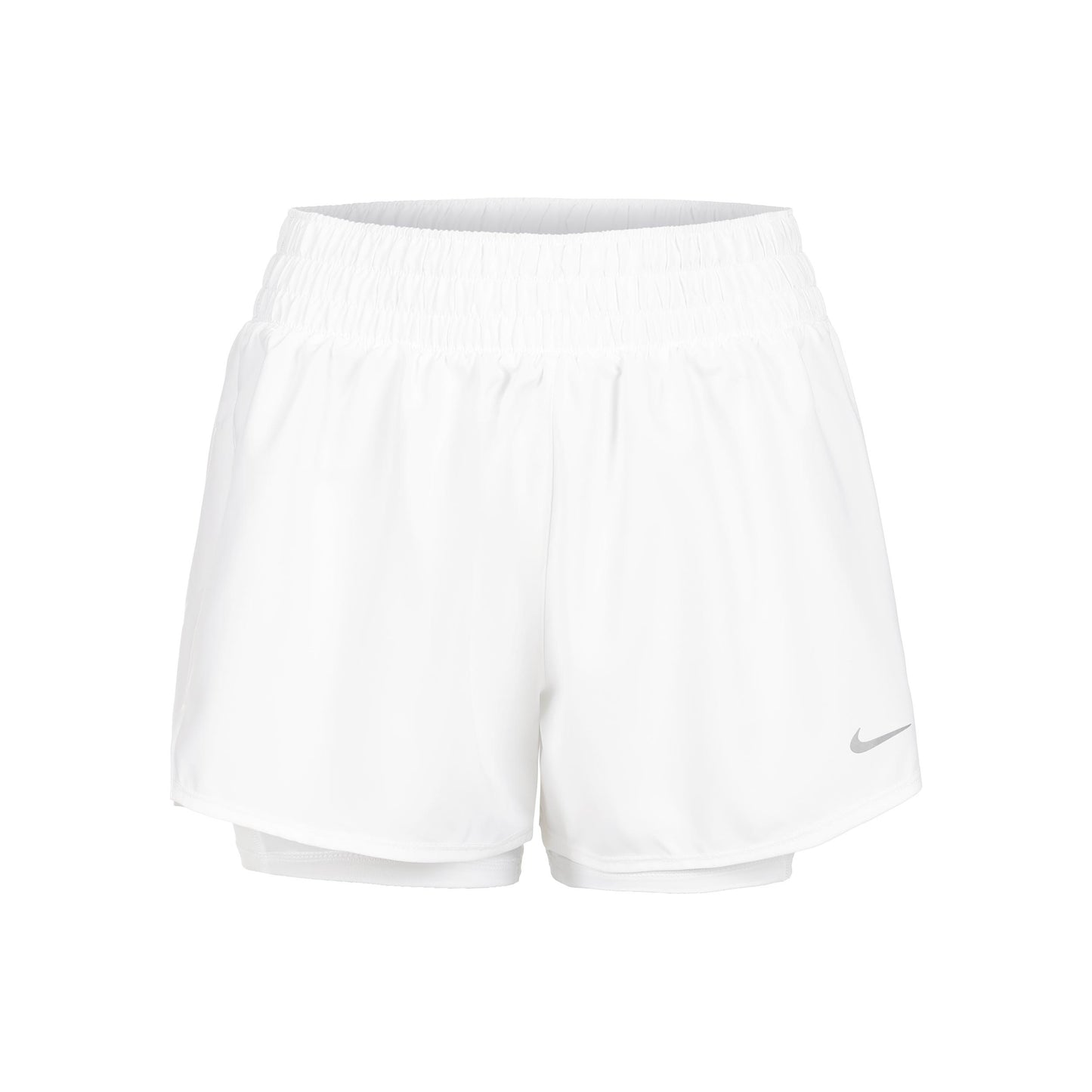 Nike Dri-Fit One High Rise 2in1 3in Shorts Damer - hvid
