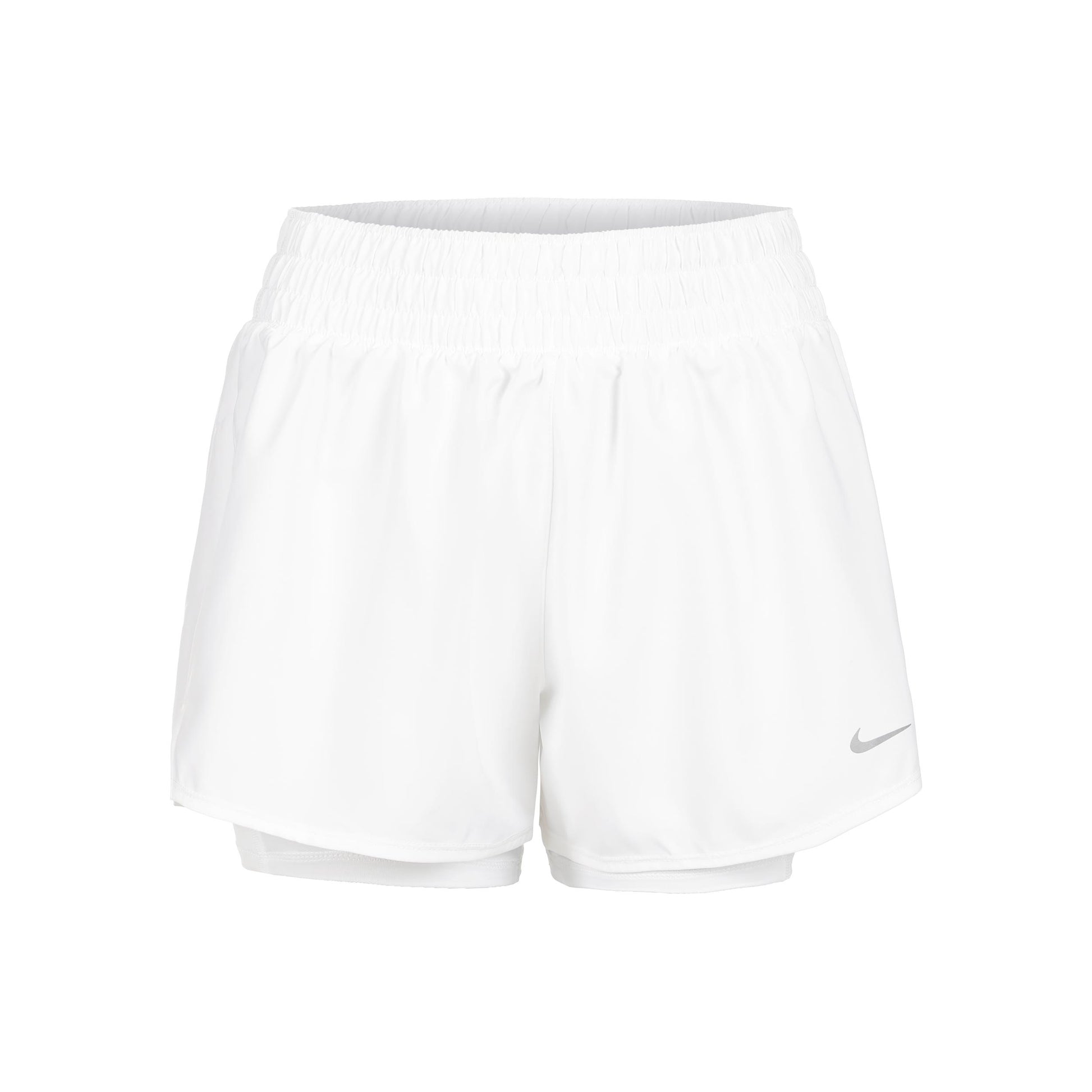 Nike Dri-Fit One High Rise 2in1 3in Shorts Damer - hvid
