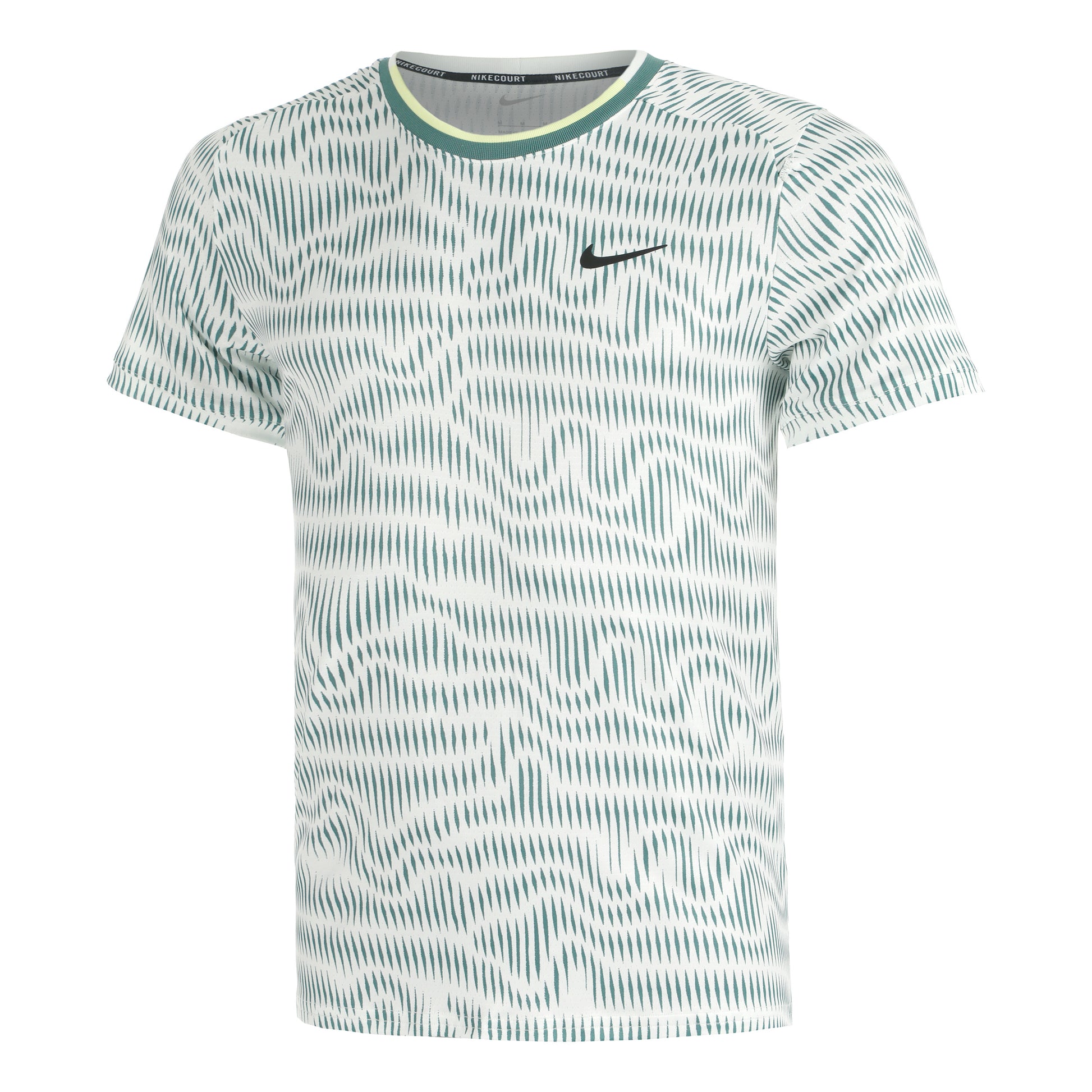 Nike Court Dri-Fit Advantage Print T-shirt Herrer - hvid, grøn