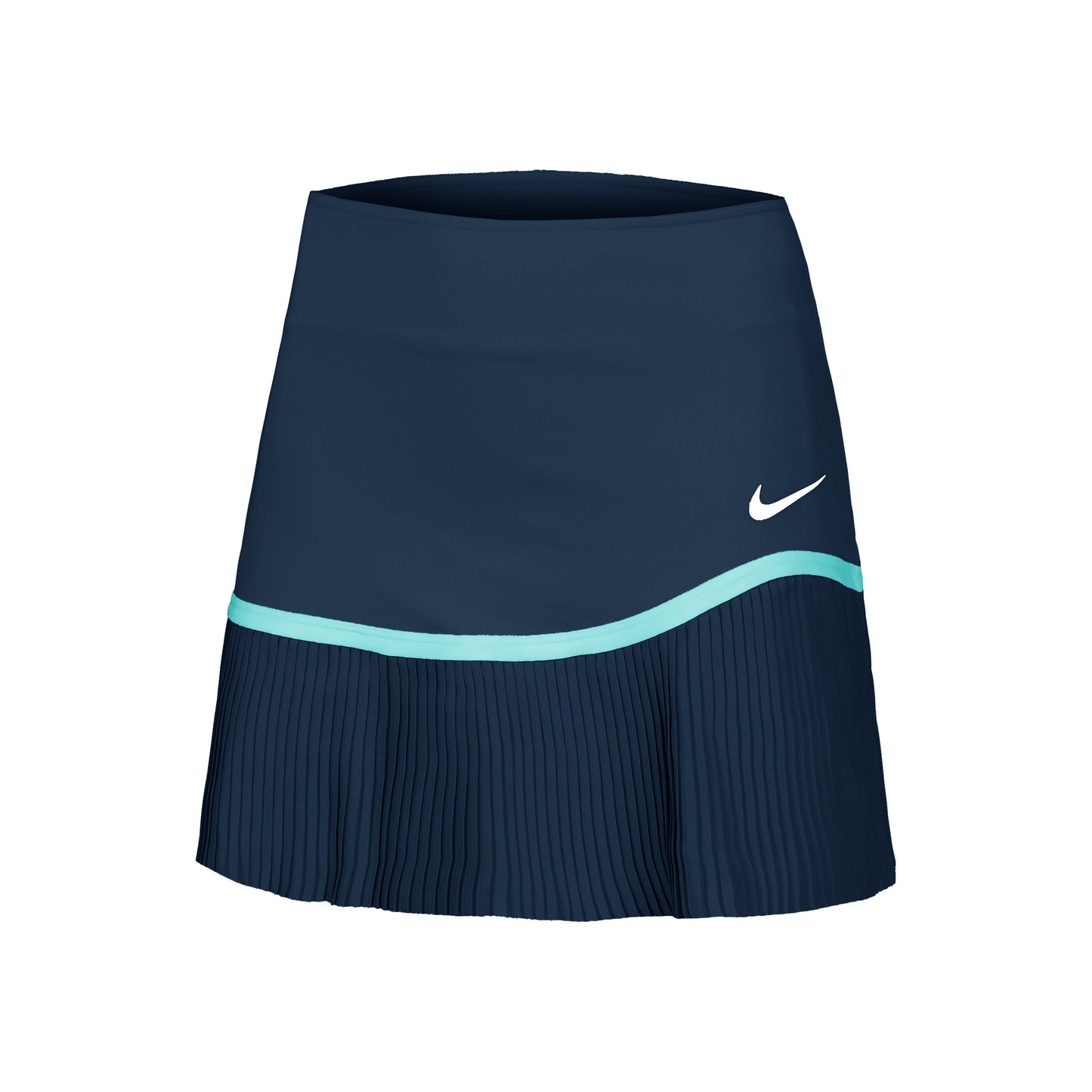 Nike Dri-Fit Advantage Pleated Nederdel Damer - mørkeblå, turkis