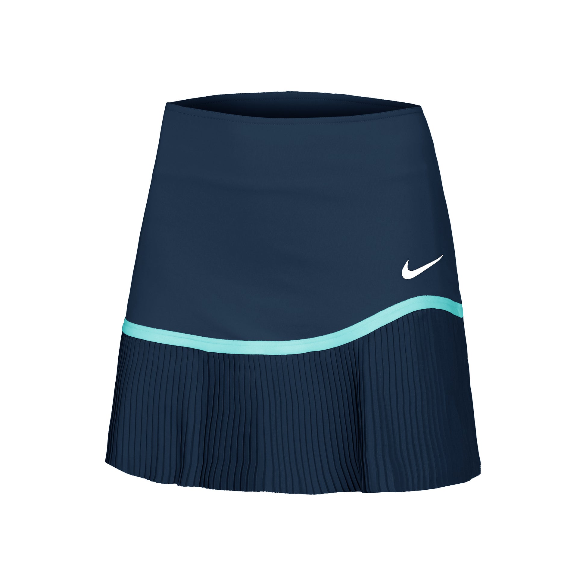 Nike Dri-Fit Advantage Pleated Nederdel Damer - mørkeblå, turkis