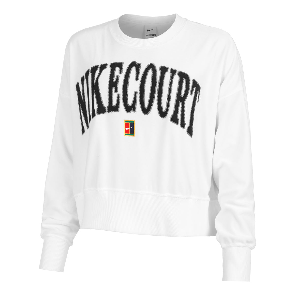Nike Court Heritage Fleece OOS GFX Sweatshirt Damer - hvid,