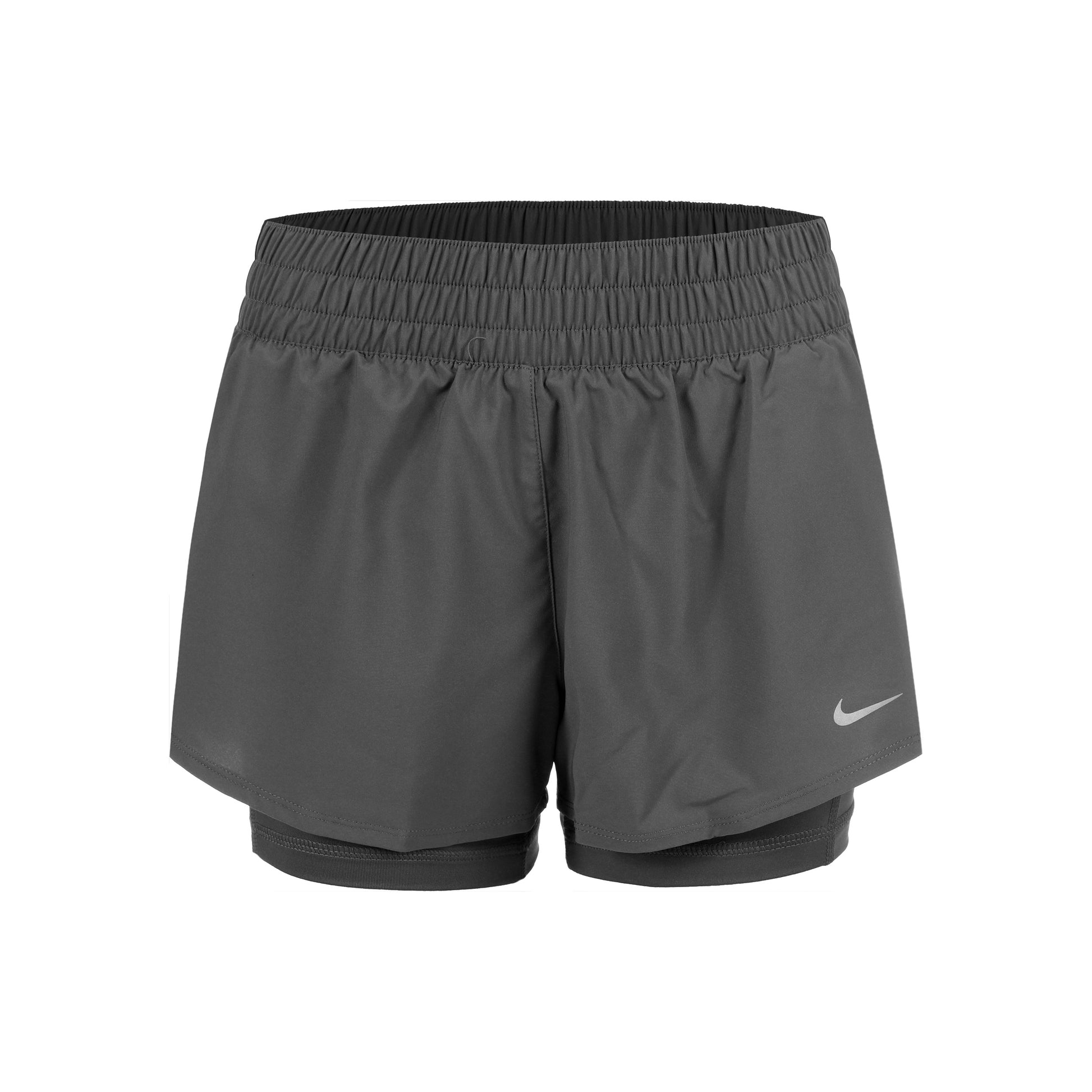 Nike Dri-Fit One Mid Rise 2in1 3in Shorts Damer - grå, sort